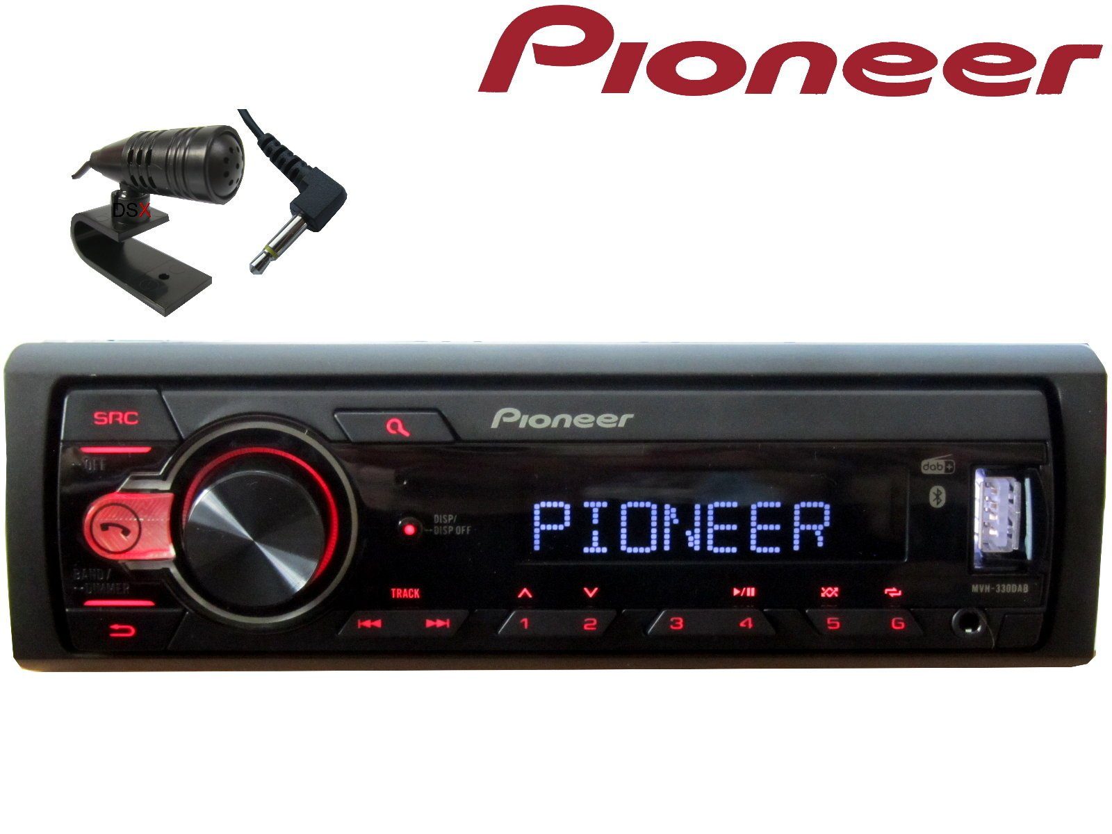DSX PIONEER DAB+ Bluetooth USB für VW Golf 5 V 6 VI Passat 3BG Antenne Autoradio (Digitalradio (DAB), UKW, 50,00 W)