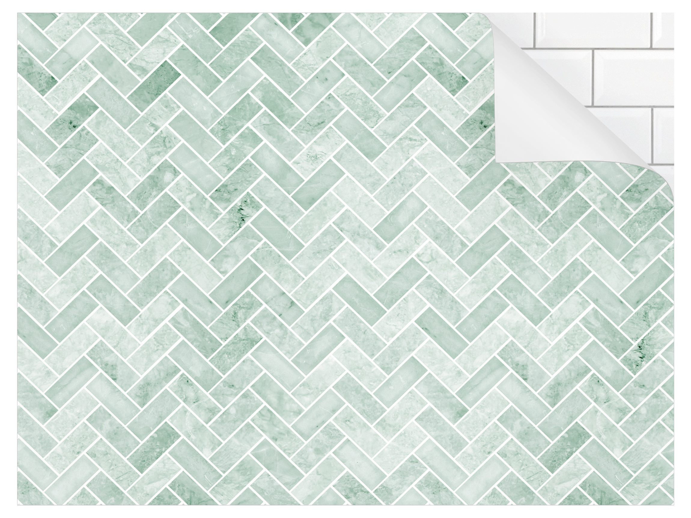 Bilderdepot24 Küchenrückwand grün dekor Abstrakt Fliesenoptik Steinoptik Ma günstig online kaufen