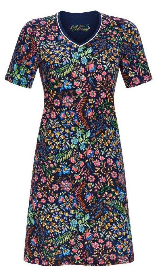 Ringella Nachthemd Damen Nachthemd mit Blumen Muster (1-tlg) auch in großen  Größen, Material: 50% Baumwolle, 50% Modal
