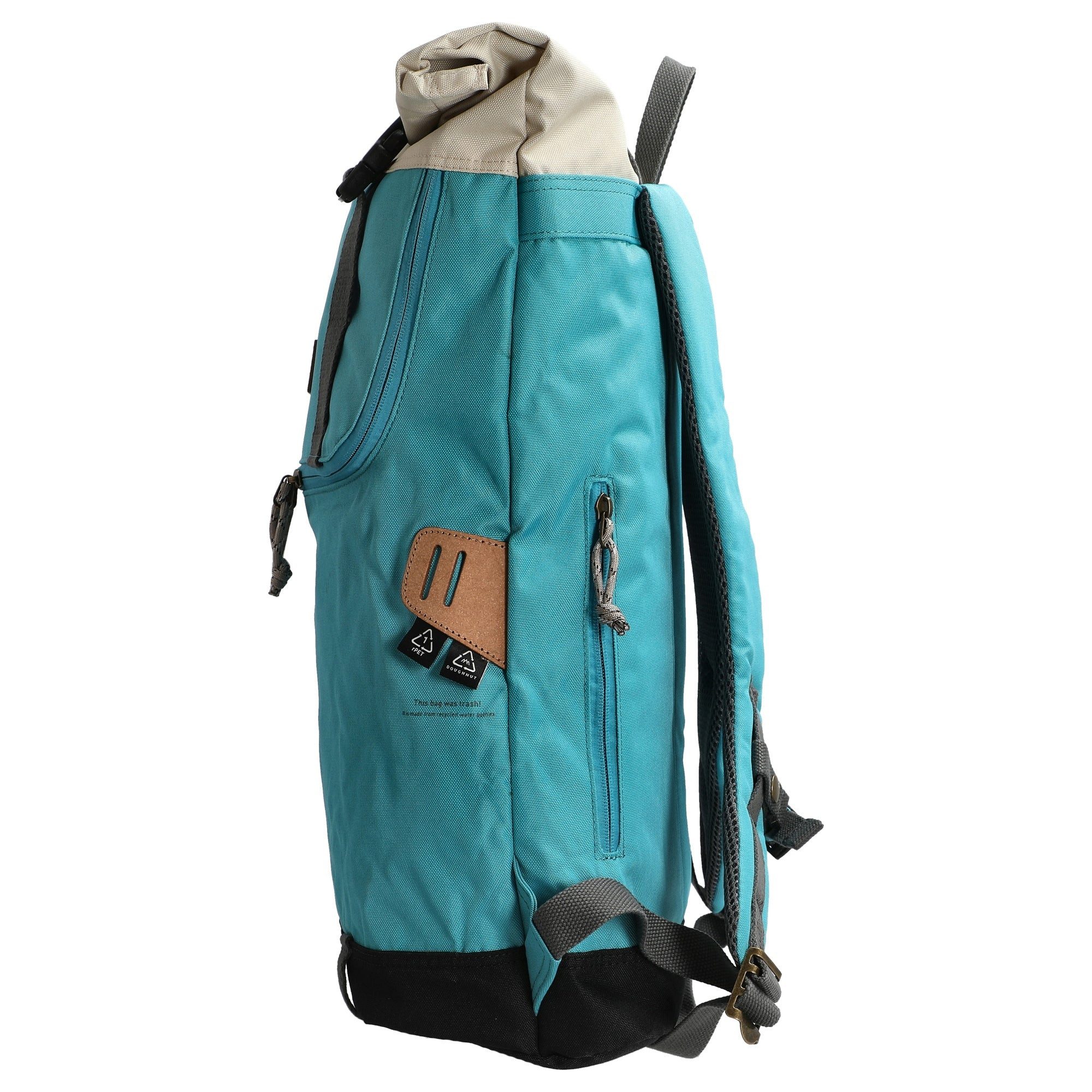 Doughnut Rucksack Christopher Reborn 18 - Rolltop Rucksack 15" 45 cm (lagoon x stone)