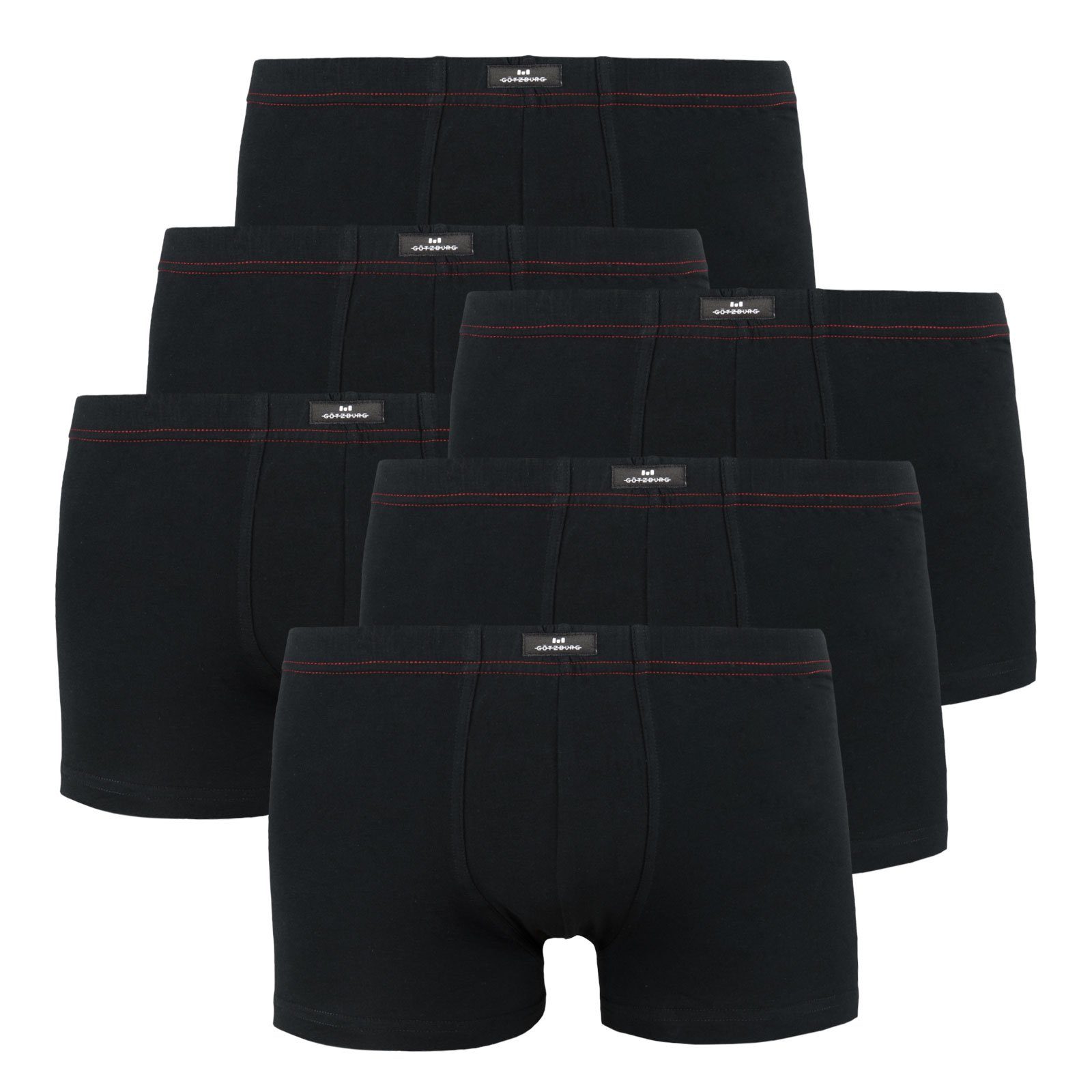 GÖTZBURG Trunk Boxershorts (6-St) mit Logo am Bund