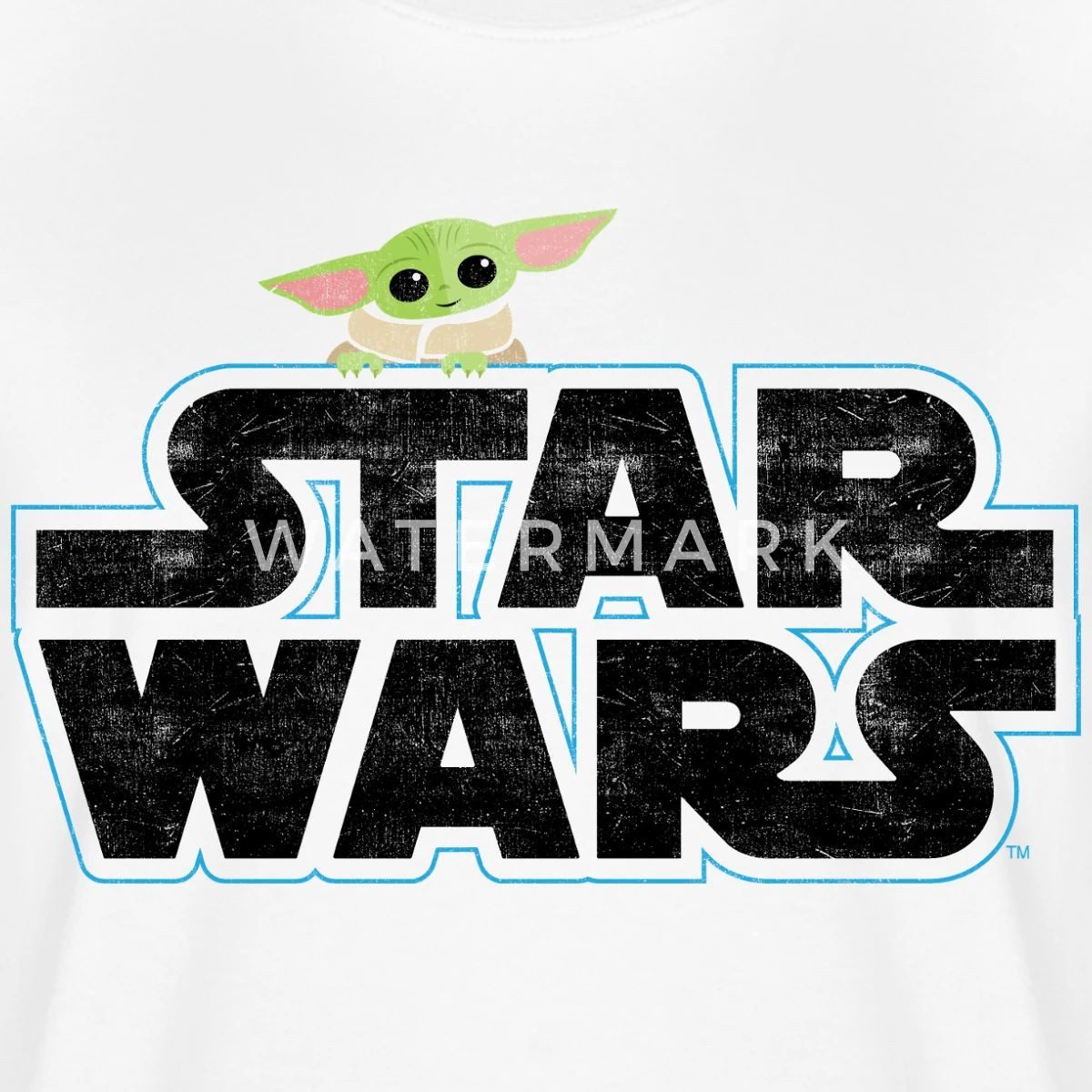 Spreadshirt T-Shirt Star Wars: Mandalorian Schriftzug Mit Grogu Relaxed Fit Unisex T-Shirt (1-tlg)