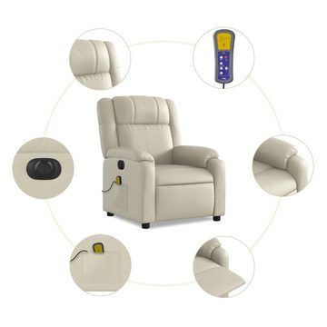 vidaXL Sessel Massagesessel Elektrisch Creme Kunstleder (1-St)