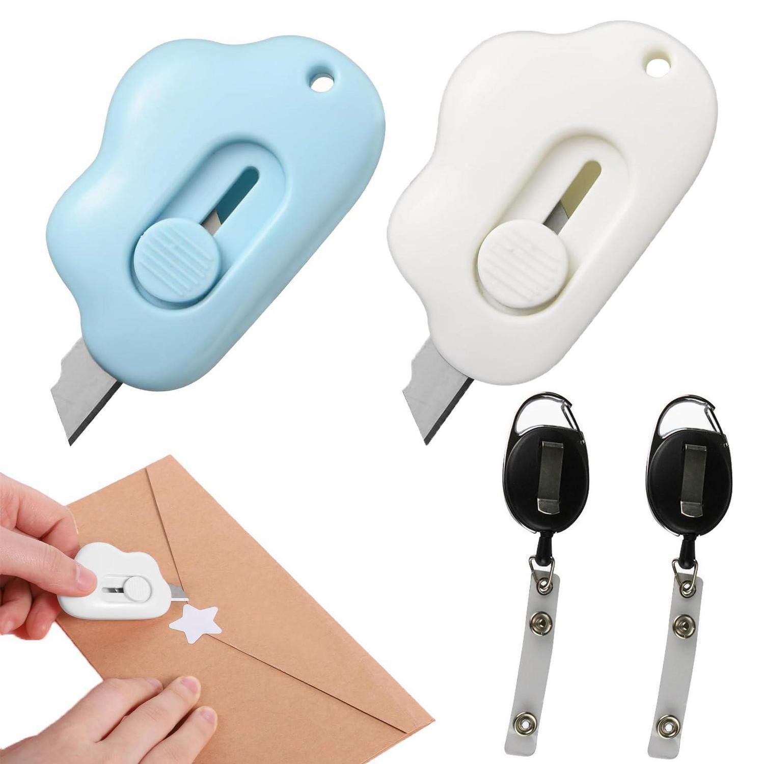 LuxusKollektion Cuttermesser Mini Cuttermesser Set 2 Stk Paketöffner Schlüsselanhänger