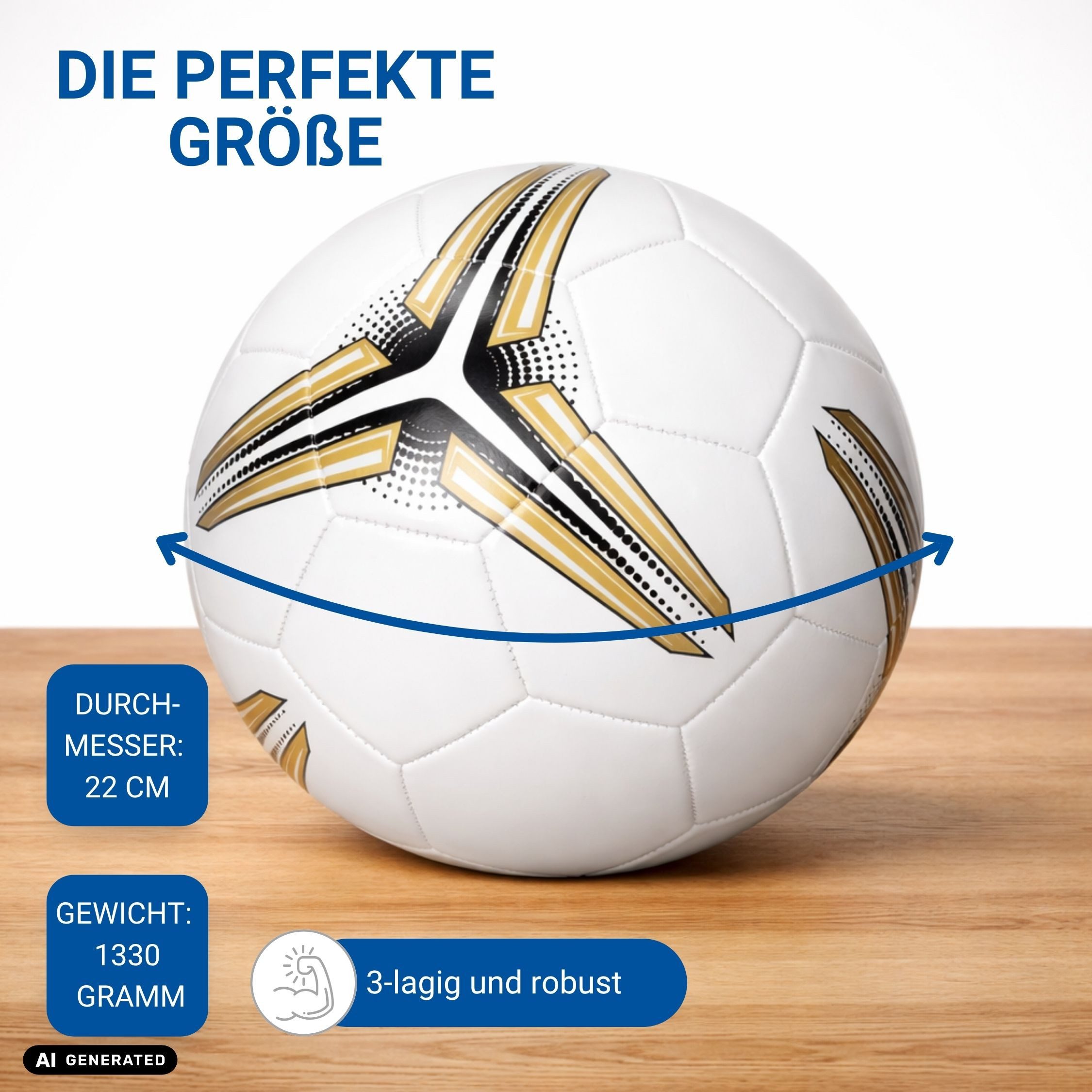 elasto Spielball Fußball MATCH in Größe 5 für Kinder und Erwachsene