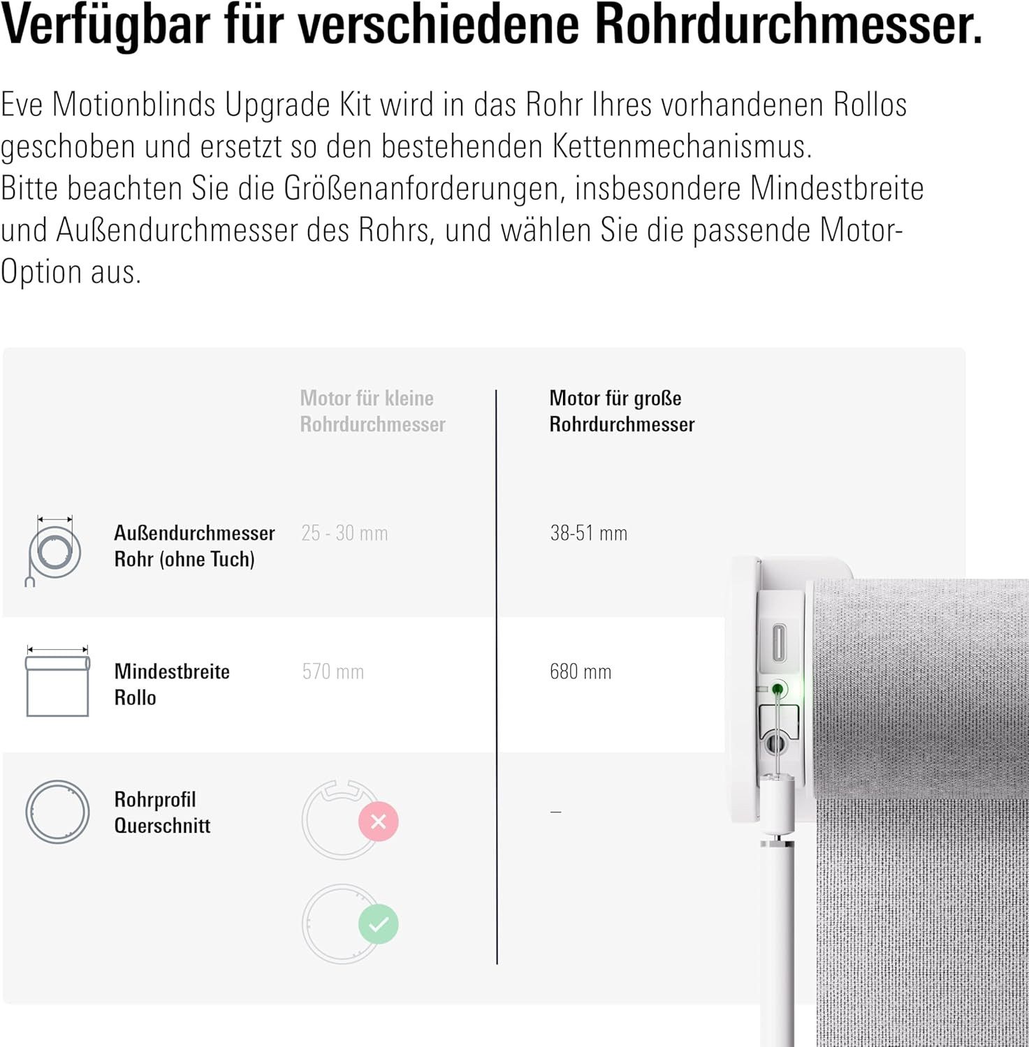 EVE MotionBlinds Upgrade Kit für Rollos (Matter) Smart-Home-Zubehör