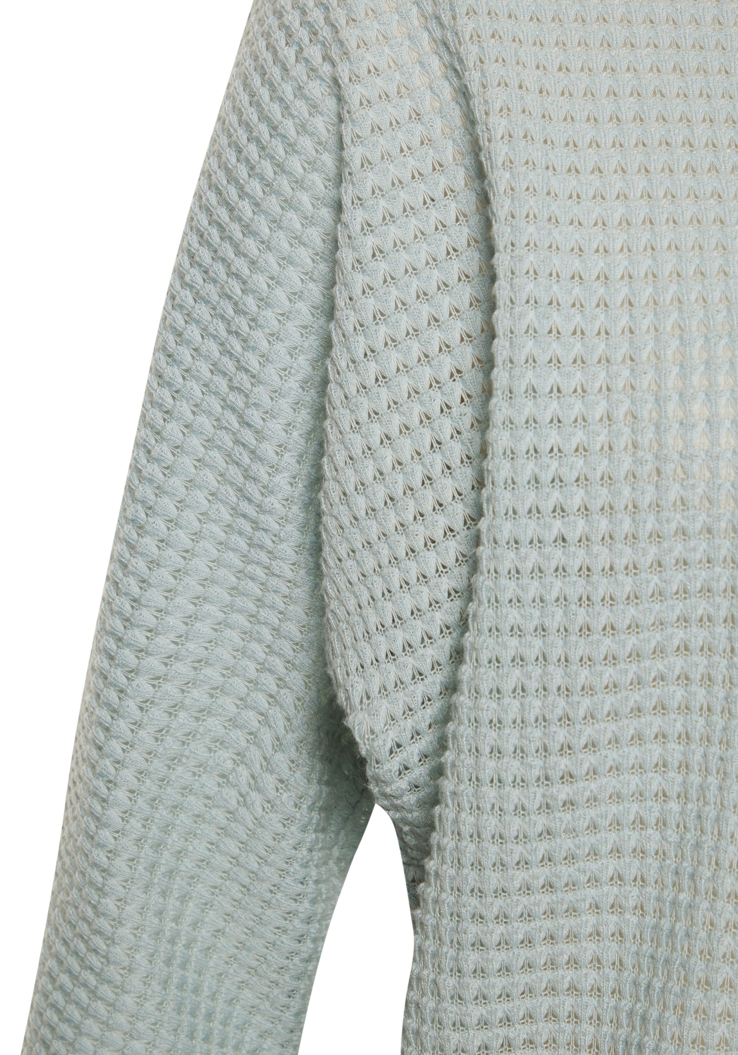 Vivance 3/4-Arm-Shirt mit sommerlicher Waffelstruktur aus bügelfreier Strickqualität