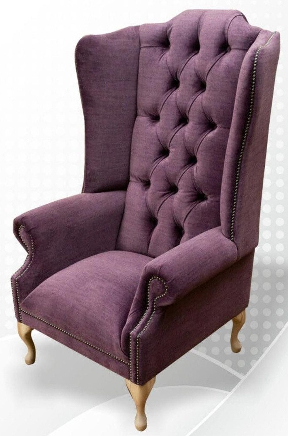 Xlmoebel Ohrensessel Chesterfield Ohrensessel aus Stoff oder Leder mit Ohrenbacken (1-St., Sessel), Hergestellt in Europa