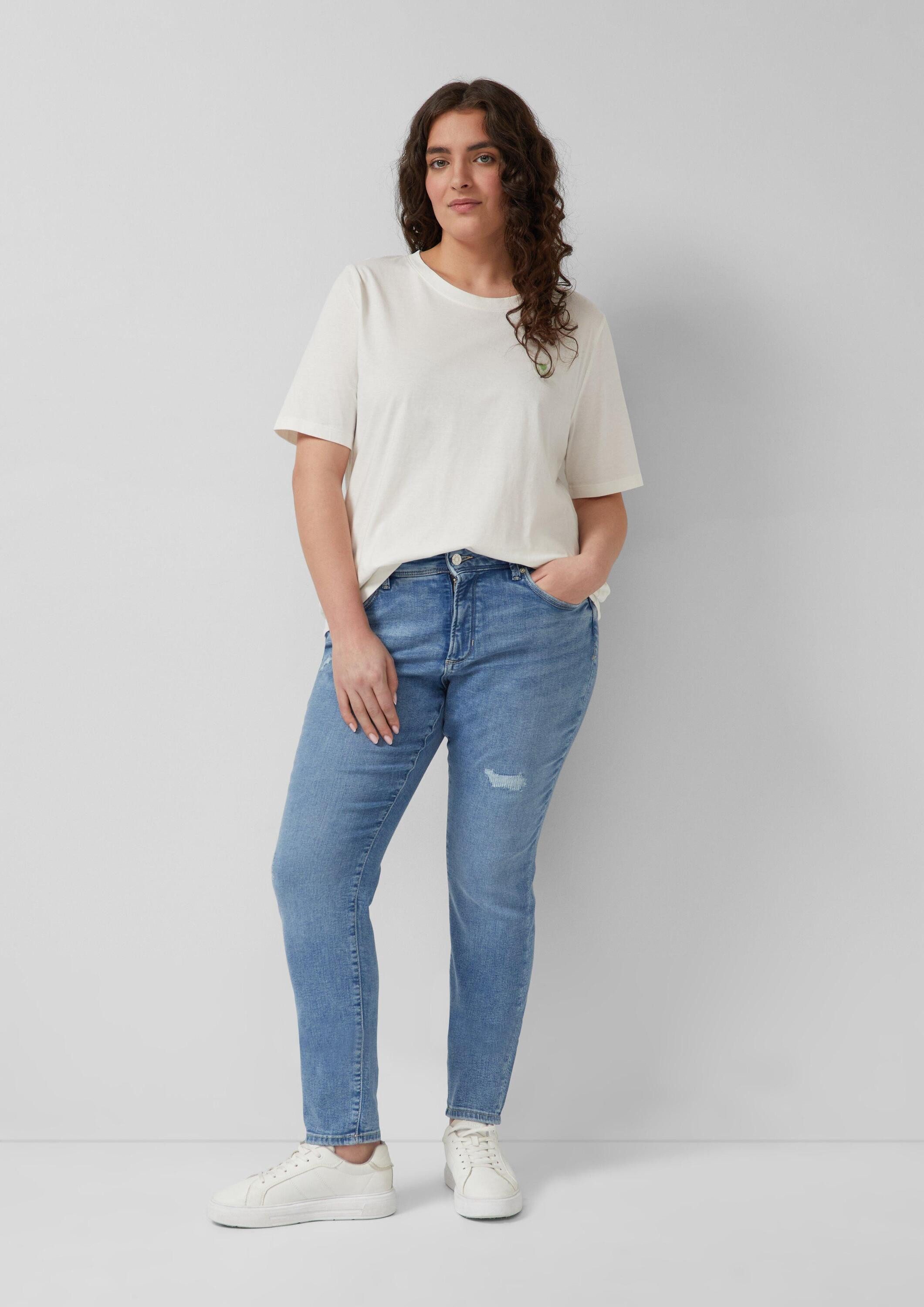 s.Oliver Skinny-fit-Jeans Jeans-Hose Jeans / Skinny Fit / Mid Rise / Skinny Leg / Destroyed-Effekt