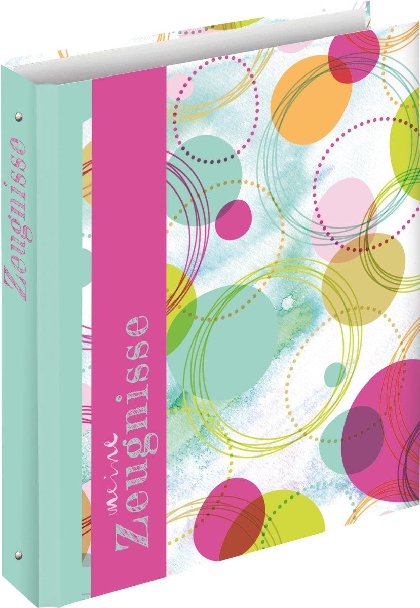 Präsentationsordner Zeugnisringbuch A4 4 Ringe -Circles-