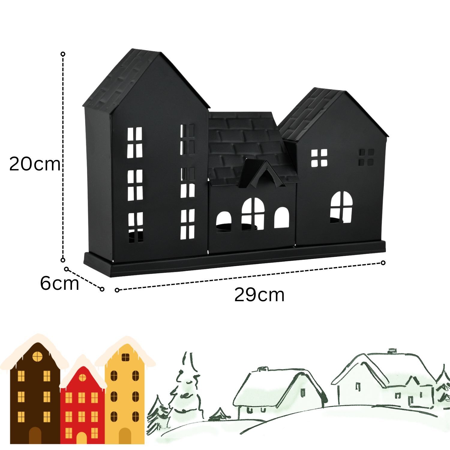 Marrakesch Orient & Mediterran Interior Teelichthalter Häuserzeile Teelicht günstig online kaufen