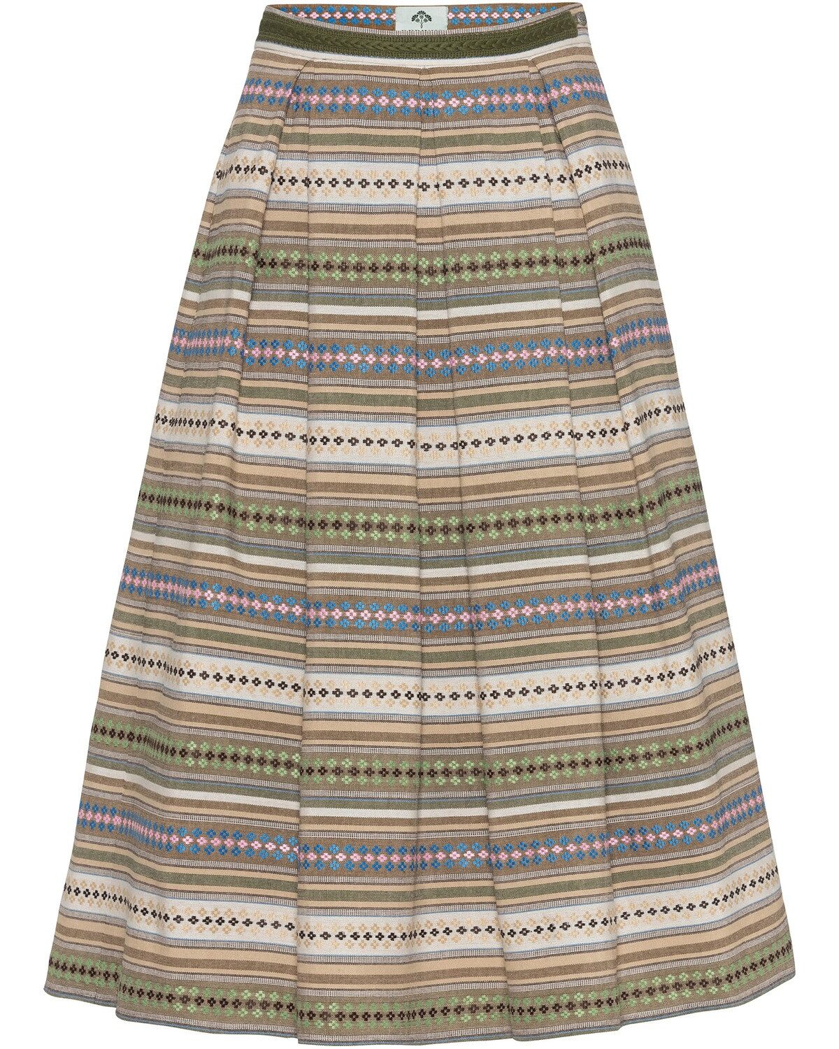 Berwin Faltenrock Jacquard-Rock mit Streifen