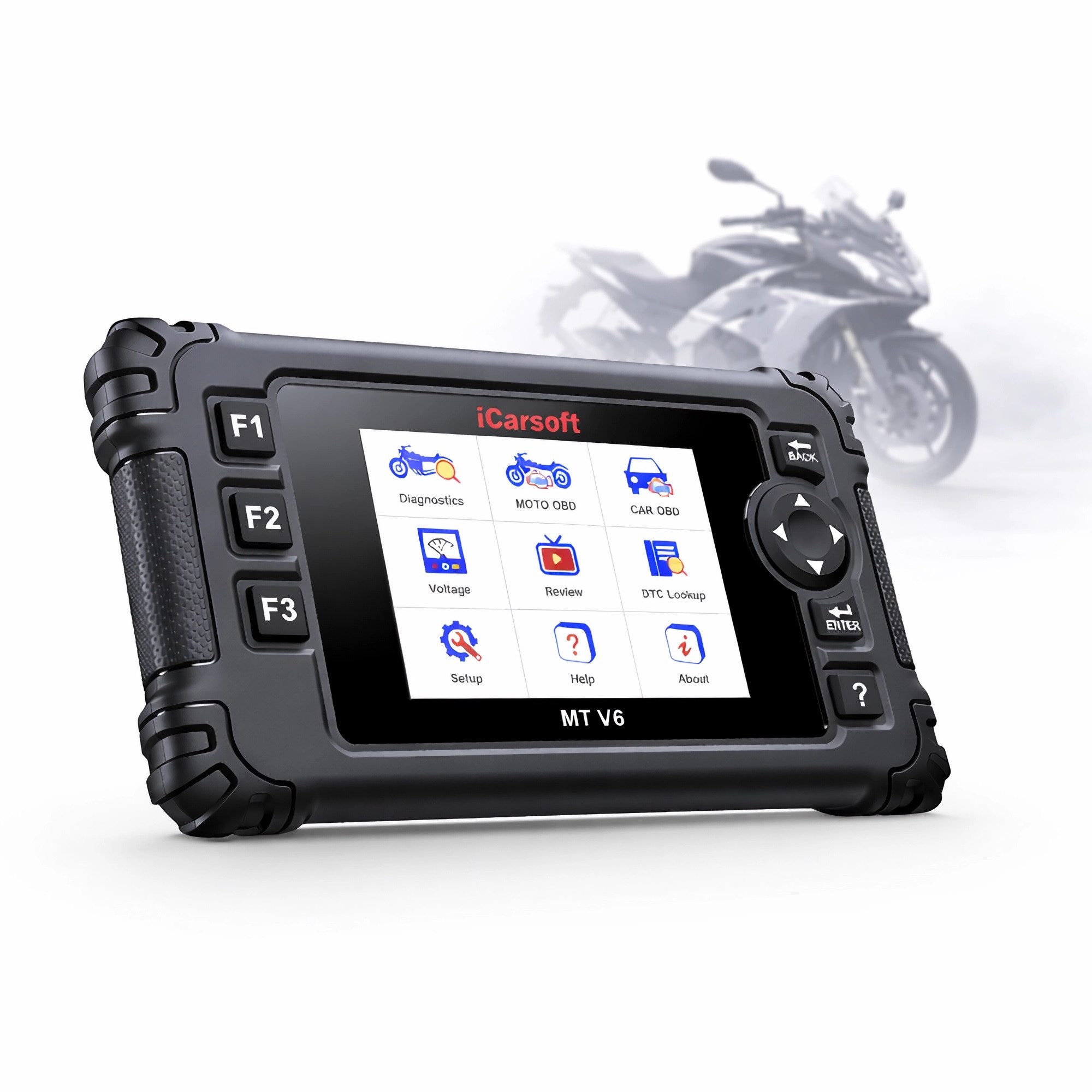 iCarsoft OBD2-Diagnosegerät MT V6 für APRILIA Motorräder OBD Scanner +Adapter +Updates