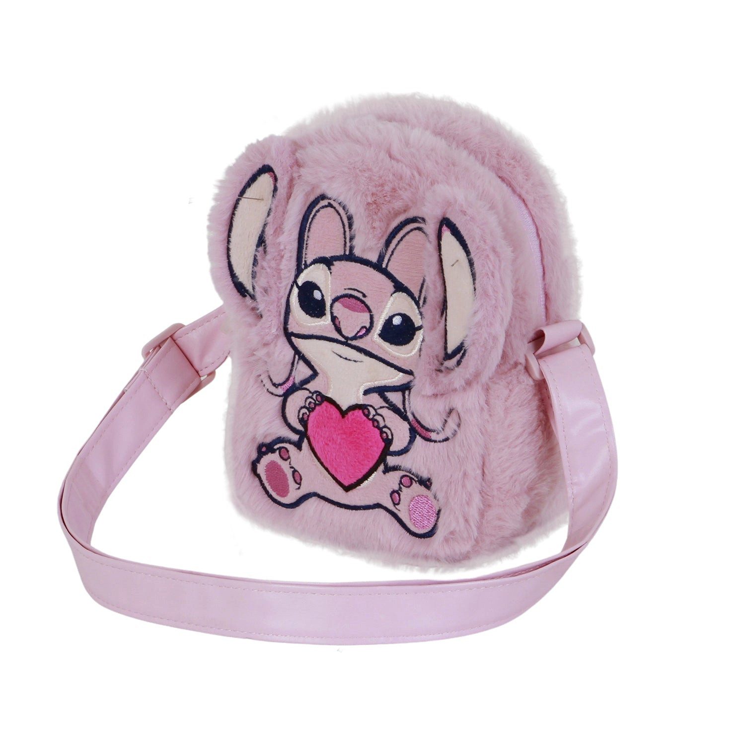Karactermania Umhängetasche Disney Lilo und Stitch Plüsch kleine Tasche, Verstellbarer Schultergurt & Innenfutter mit Motiv