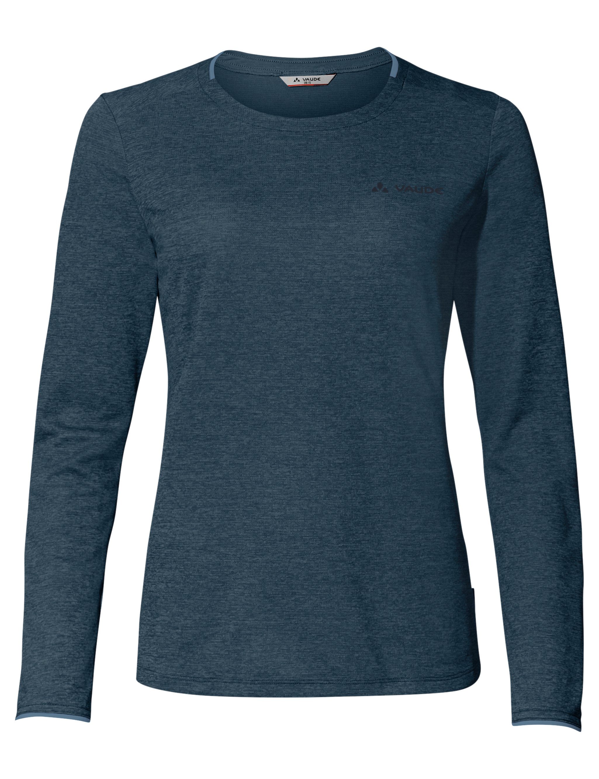 VAUDE T-Shirt Women's Essential LS T-Shirt (1-tlg) Grüner Knopf dark sea uni