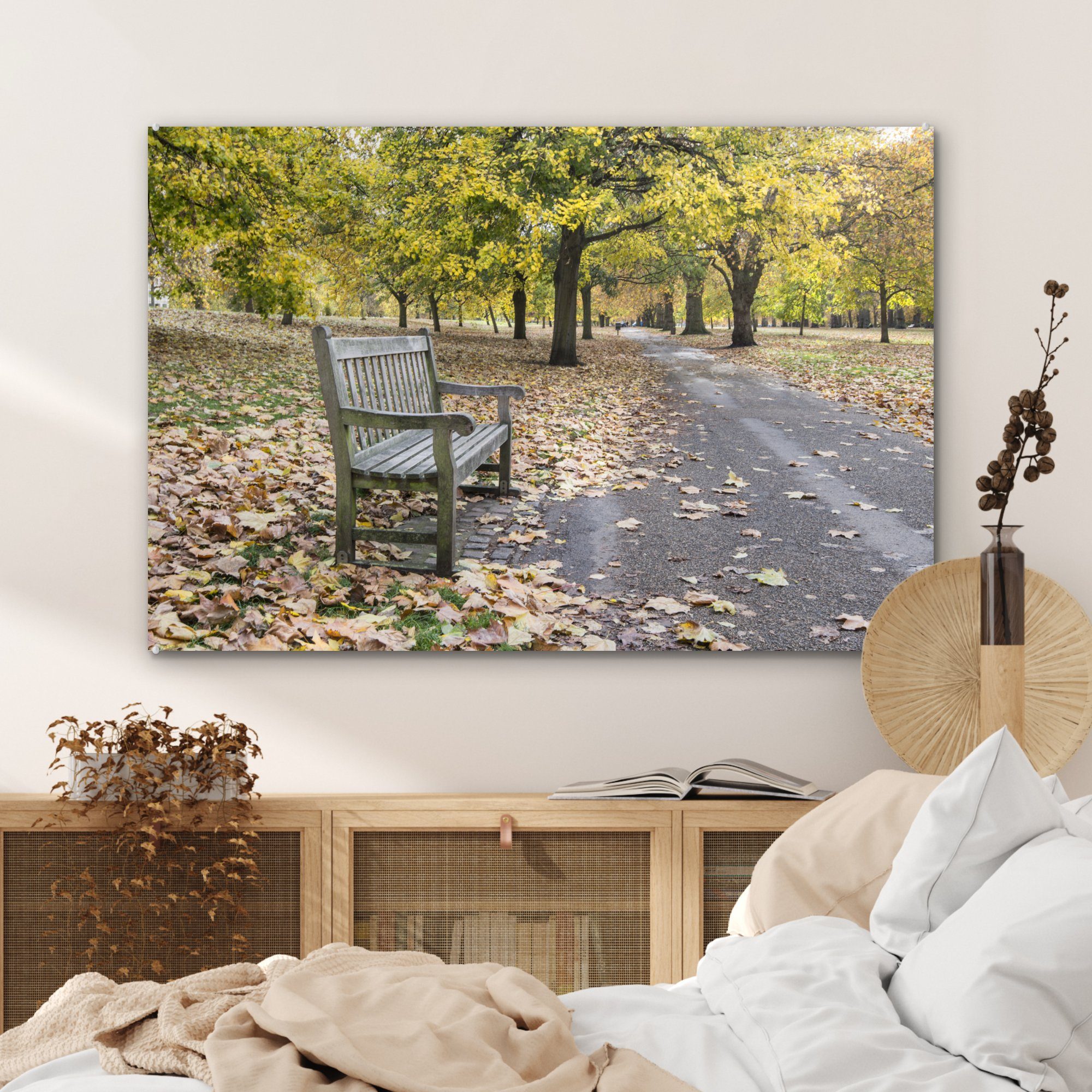 St), England MuchoWow - Acrylglasbild Schlafzimmer Herbst, Wohnzimmer Acrylglasbilder & (1 London -