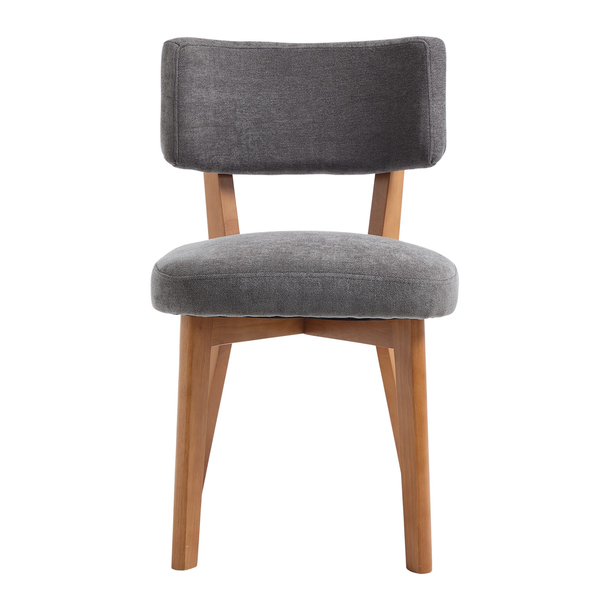 KLAM HOME Esszimmerstuhl Moderne Mid-Century-Stil Esszimmerstuhl Satz von 2, Massivholz Beine Stoff gepolsterten Sitz für Küche,Esszimmer oder Büro – Bild 2 von 5