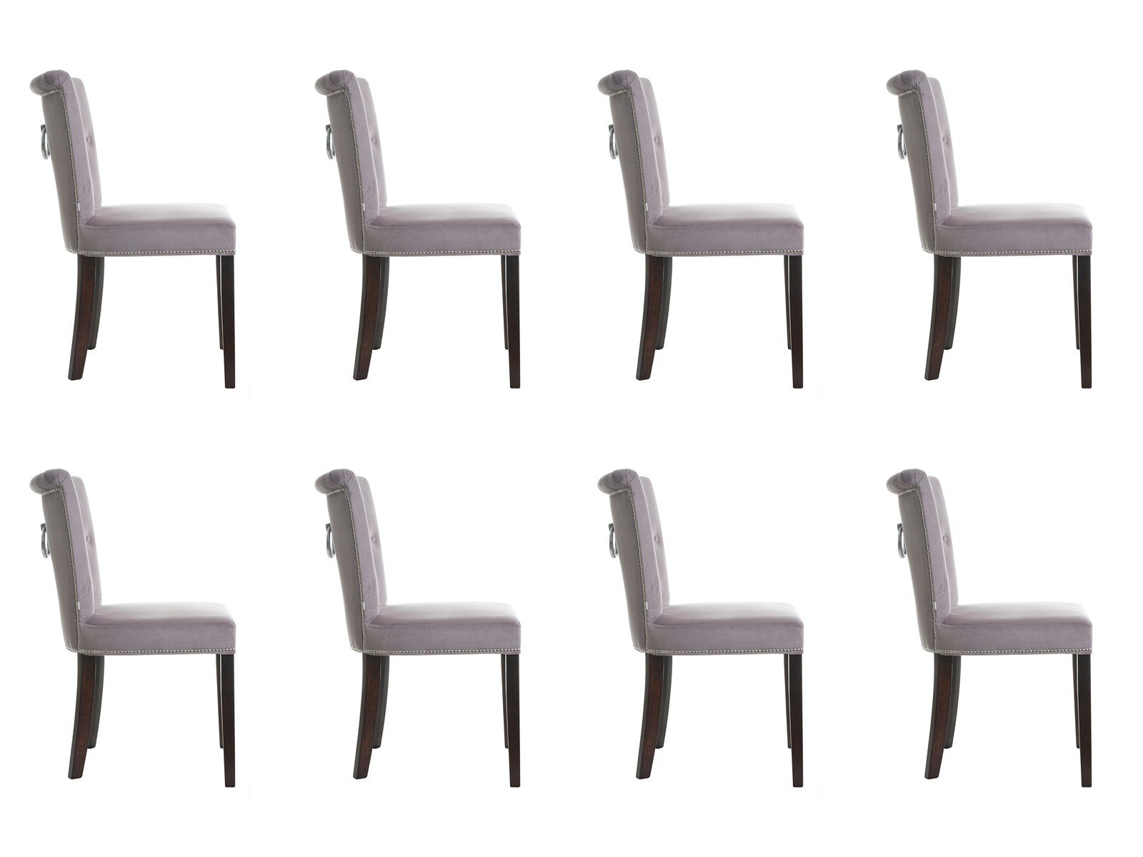 JVmoebel Stuhl, 8x Design Polster Sitz Stühle Stuhl Seht Garnitur Sessel Lounge Club Set Largo