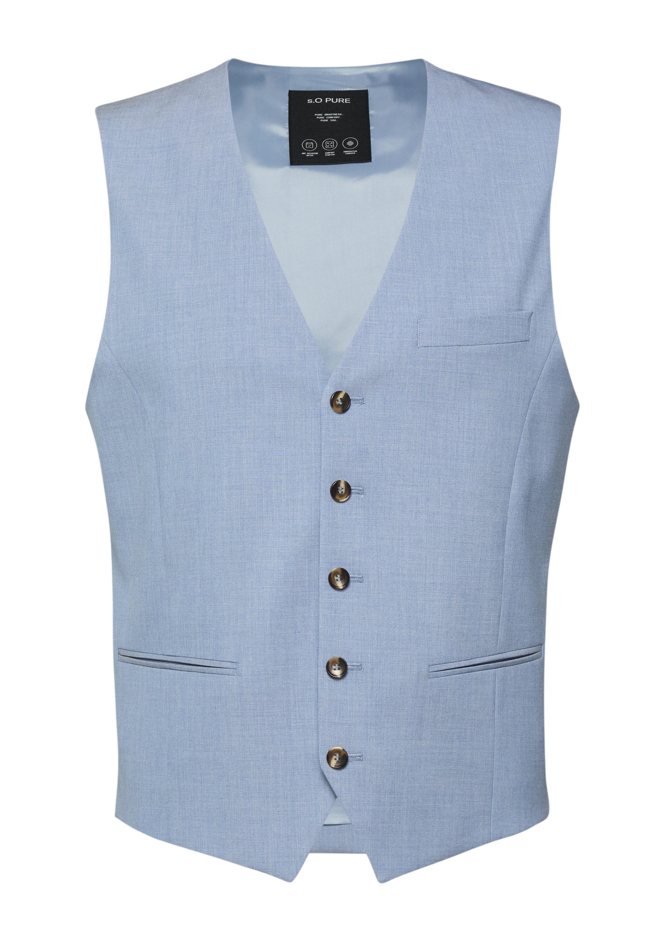s.Oliver Jackenblazer Indoor-Weste s.O PURE: Anzugweste im Slim Fit aus Stretch-Gewebe