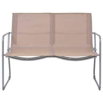 vidaXL Gartenlounge-Set 4-tlg. Garten-Lounge-Set Stoff und Stahl Taupe, (4-tlg)