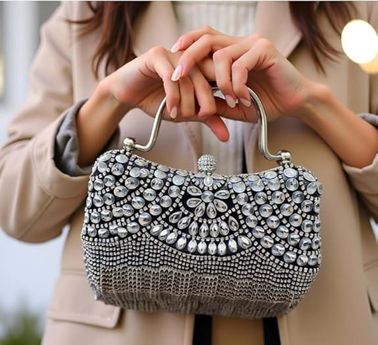 Zaewry Clutch Handtasche Abendtasche Brauttasche, Beuteltasche Damen