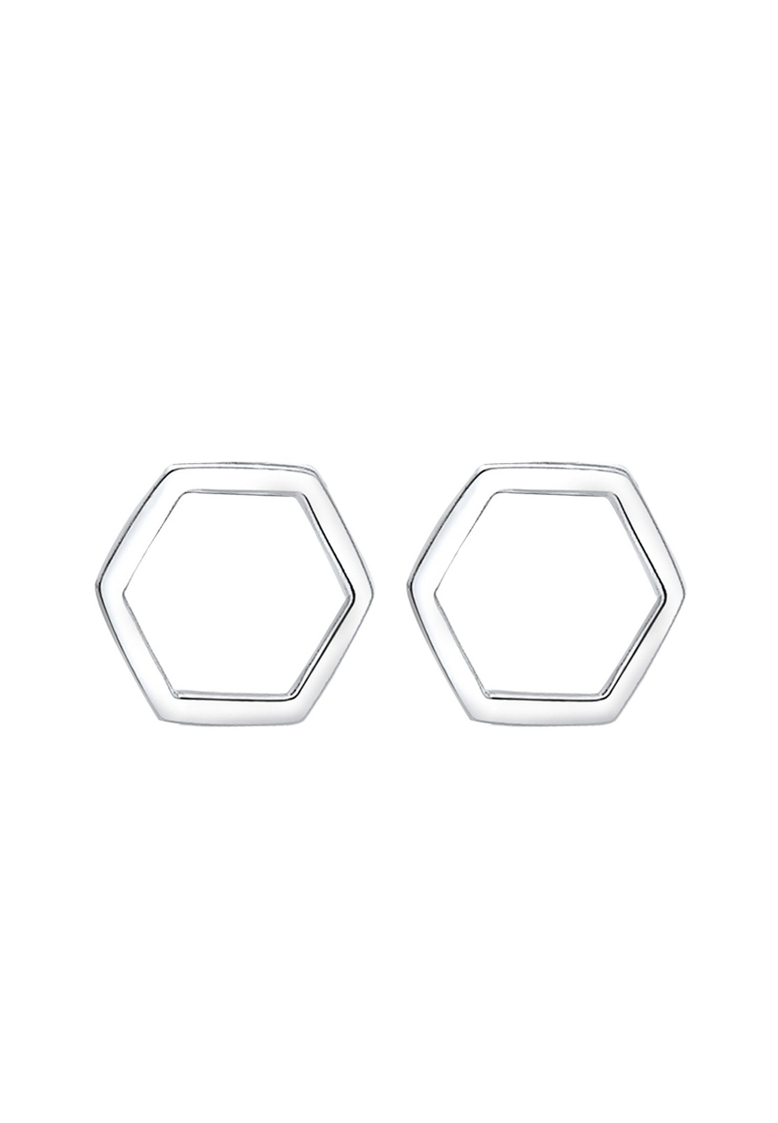 Geo Filigran 925 Hexagon Hexagon Silber, Ohrstecker Minimal Paar Geo, Trend Elli
