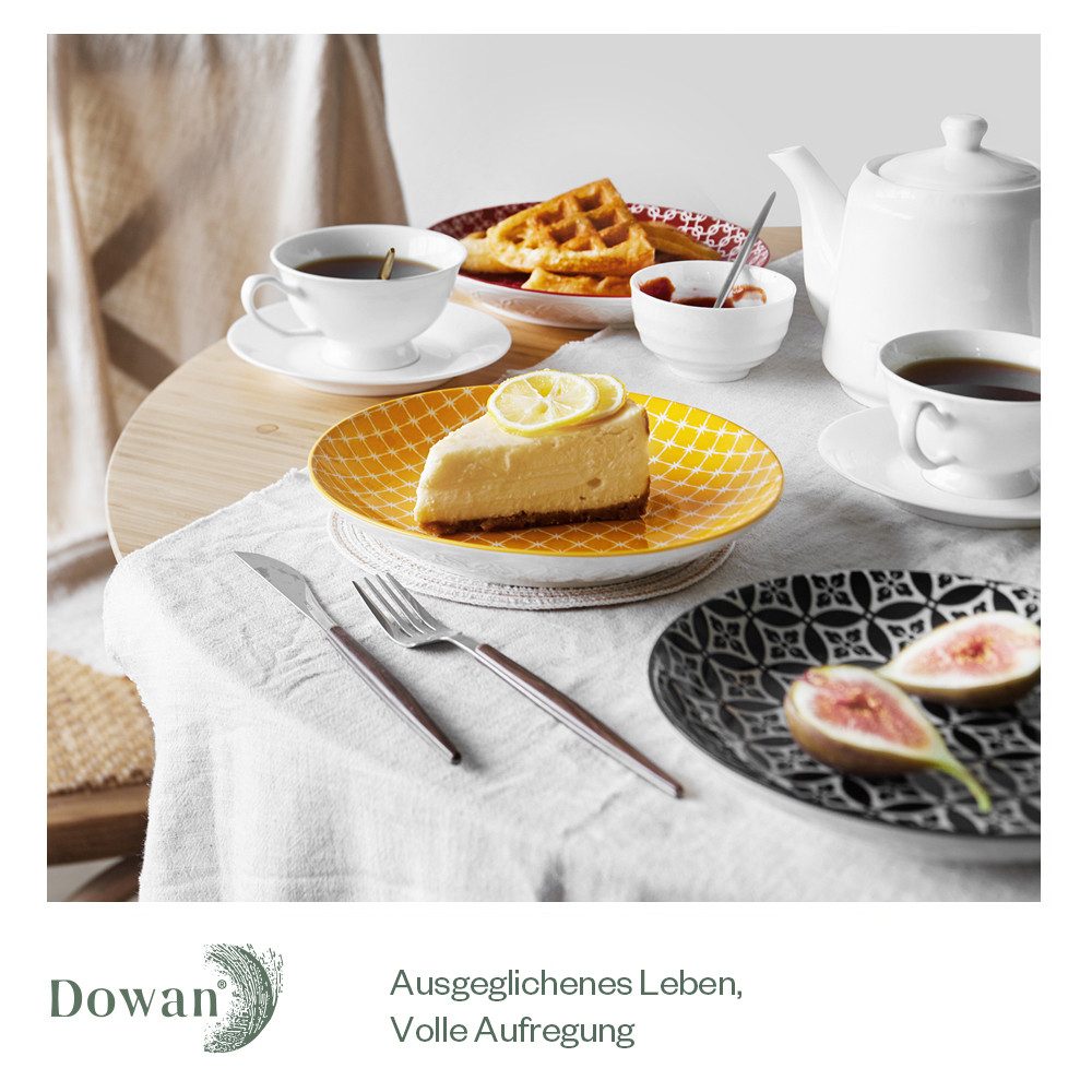 Dowan Speiseteller Keramik Essteller, 6er Set