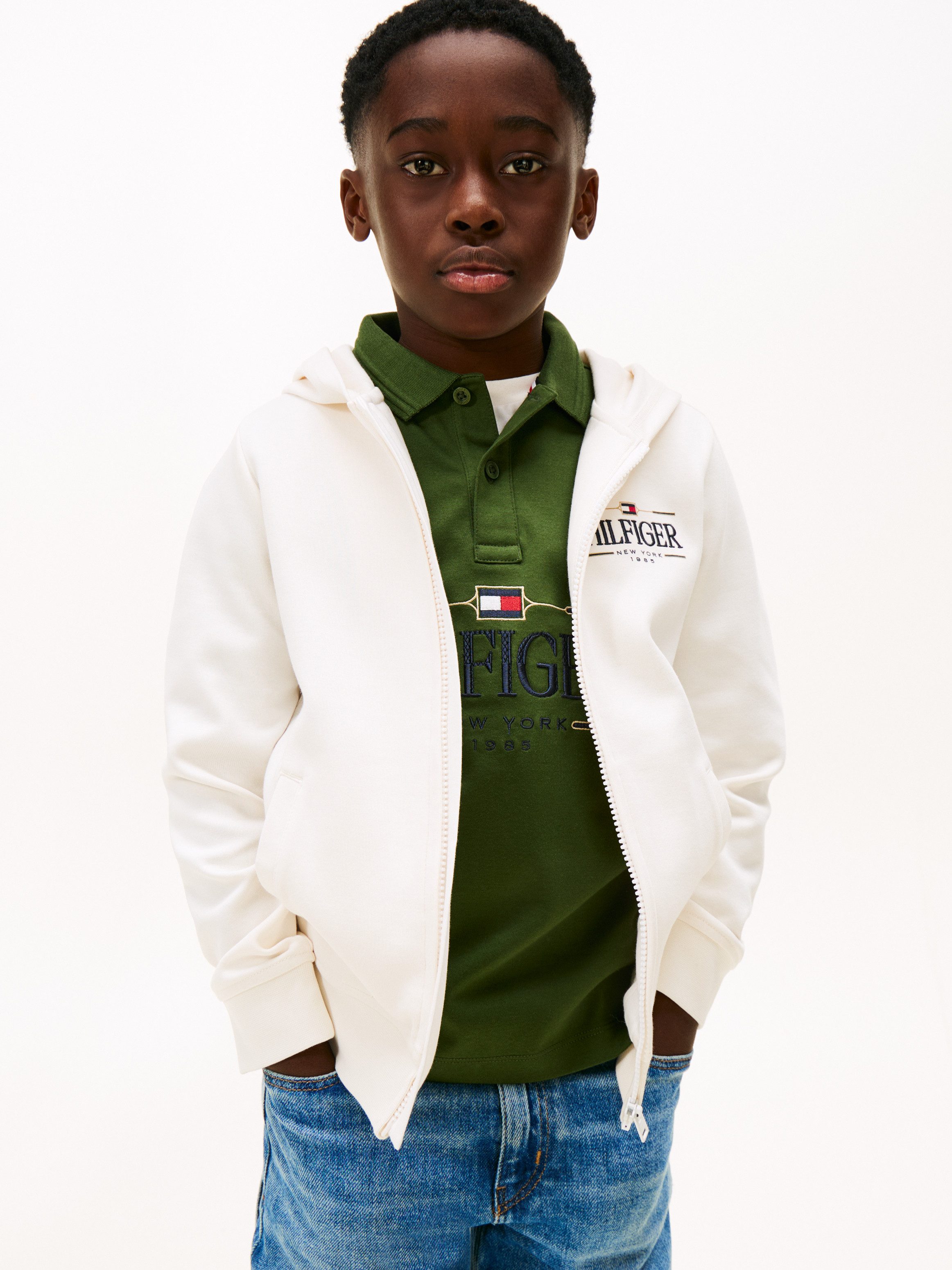 Tommy Hilfiger Sweatjacke Regular fit, für Kinder bis 16 Jahre