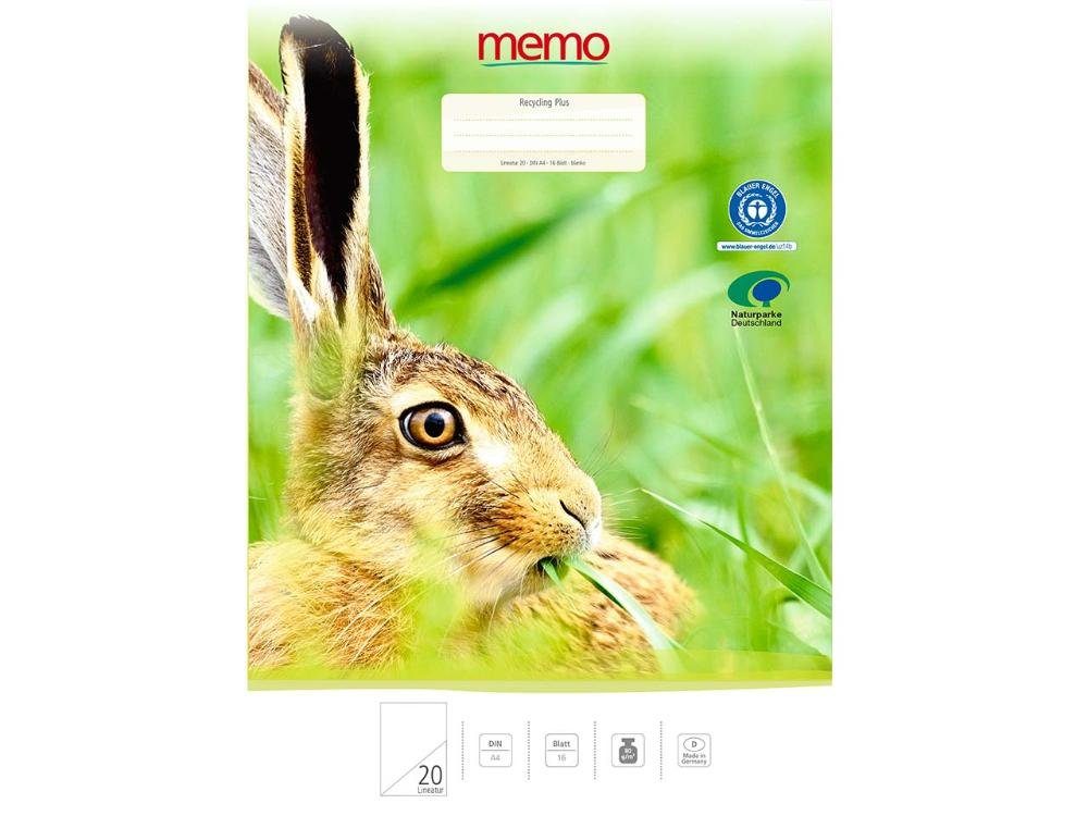 memo Schulheft memo Schulheft DIN A4, Lineatur 20
