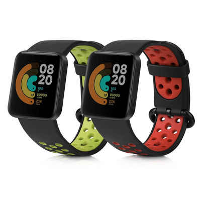 kwmobile Uhrenarmband 2x Sportarmband für Xiaomi Mi Watch Lite / Redmi Watch, Armband TPU Silikon Set Fitnesstracker