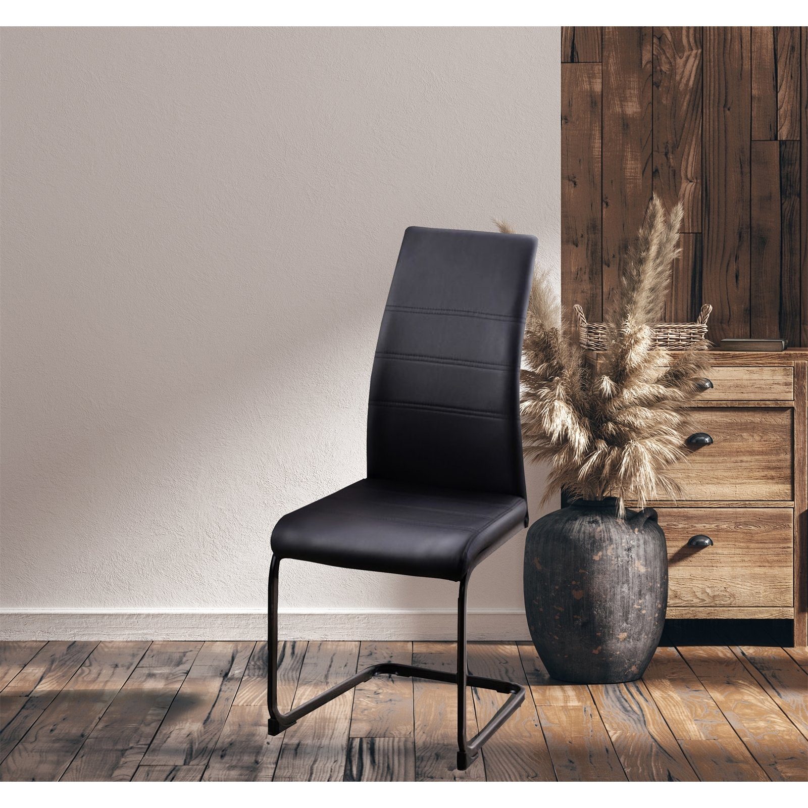 HTI-Living Freischwinger Schwingstuhl SallyP PU Schwarz (Stück, 1 St), Frei günstig online kaufen