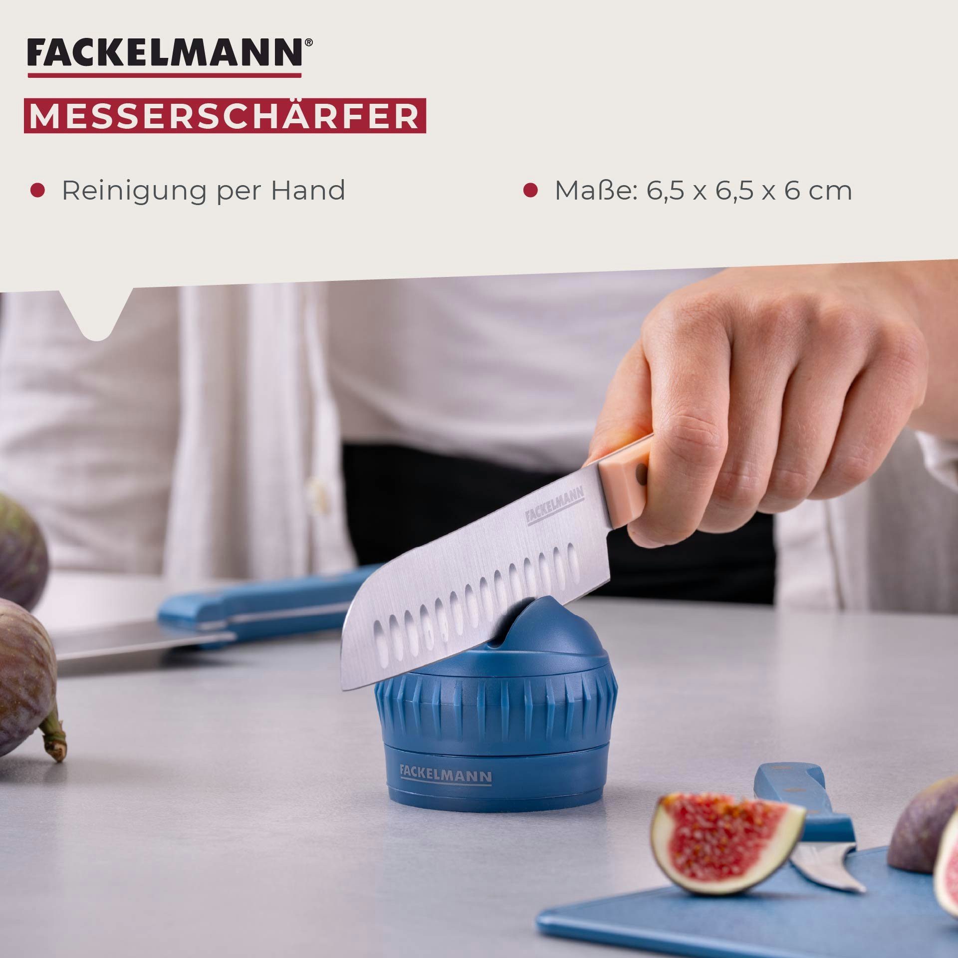 FACKELMANN Messerschärfer Messerschärfer, Messerschleifer, Schärfgerät, Klingenschärfer