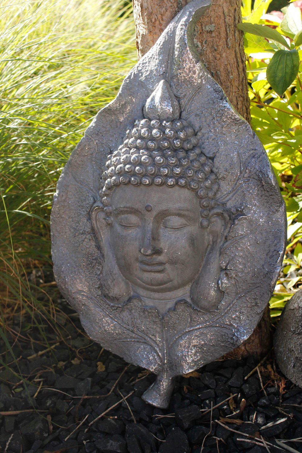 x 35 cm, Hängen Kg Dekofigur zum Buddha Arnusa Gartendekoration 2,8 59 Gartenfigur Buddha Wanddekoobjekt Gesicht