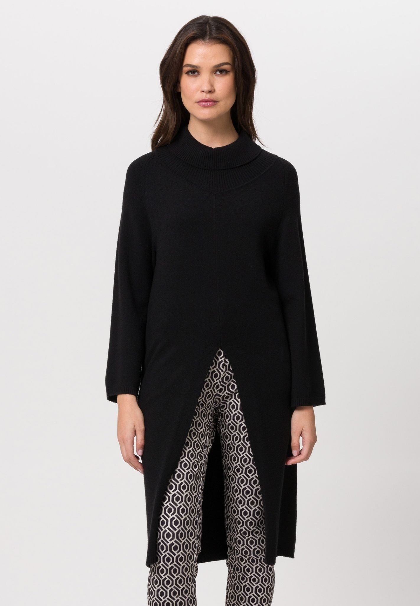 TUZZI Strickponcho mit hohem Front-Schlitz