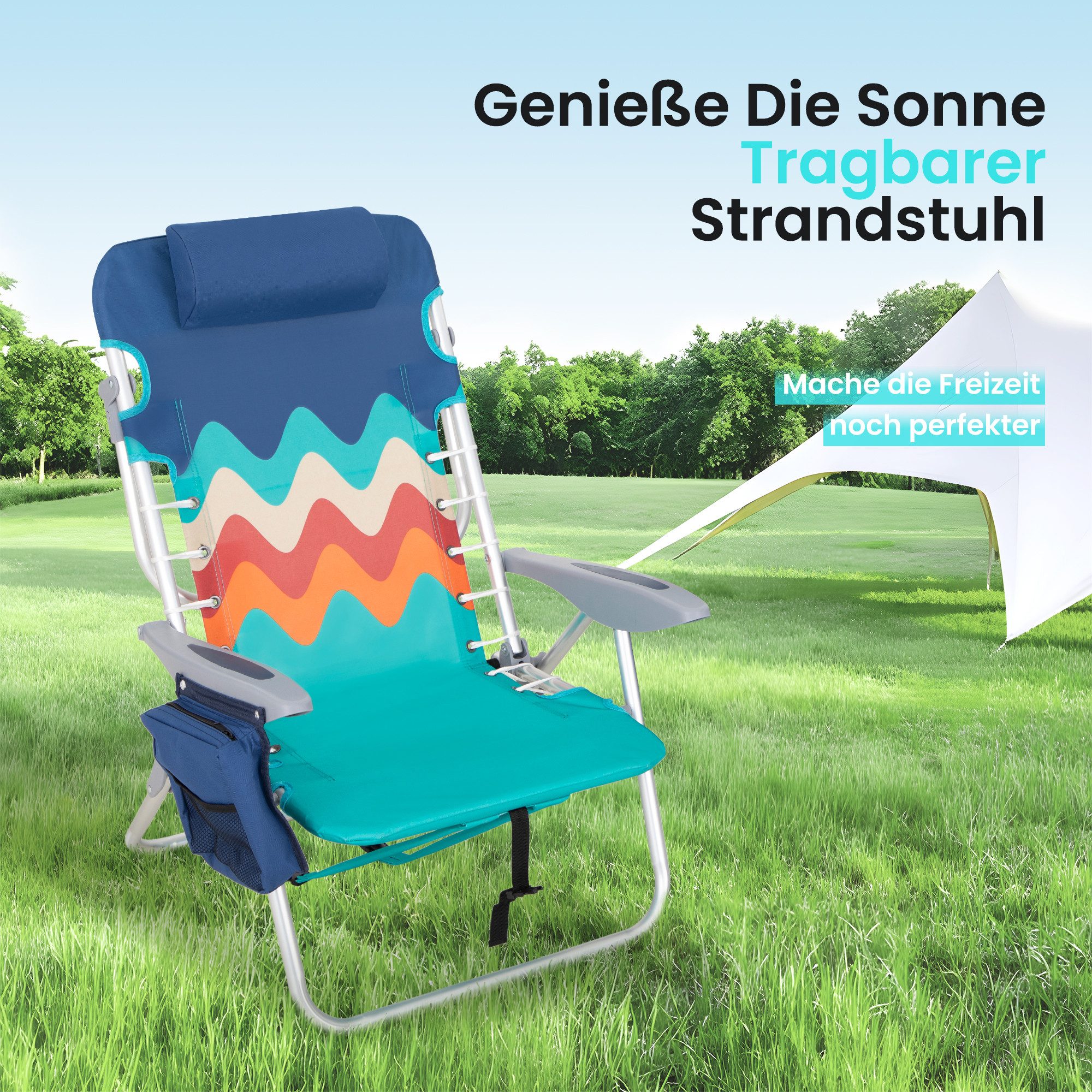 ALPHA CAMP Klappstuhl (Strandstuhl 2er Set), günstig online kaufen