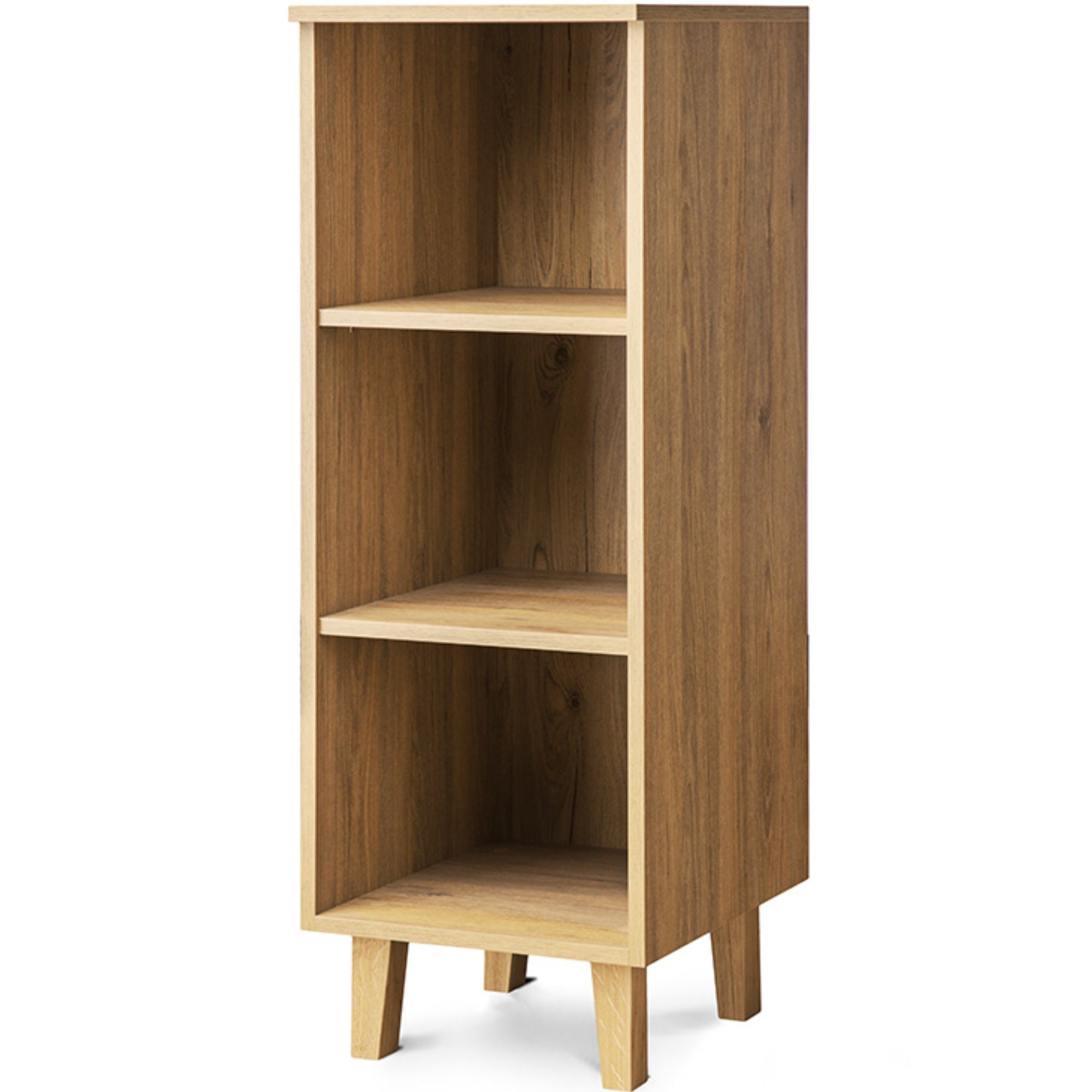 KONSIMO® Bücherregal FRISK Holz Плиты Aktenregal, 2 Einlegeböden, Beine aus Buchenholz, 18 mm Brett