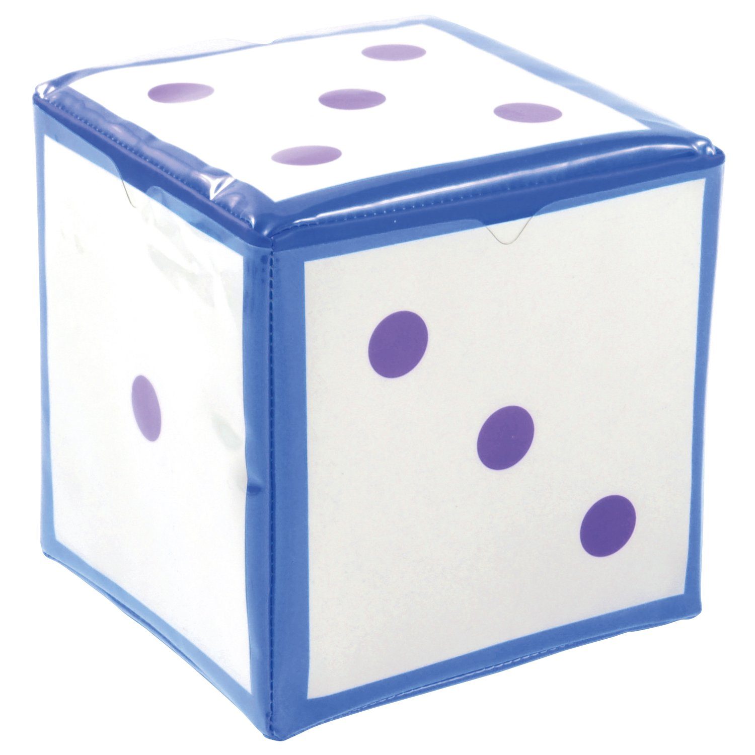 EDUPLAY Spiel, Schaumstoff-Würfel mit Taschen, 15,5 x 15,5 cm Blau