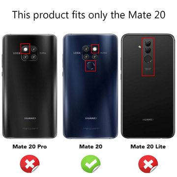 Nalia Smartphone-Hülle Huawei Mate 20, Matte Silikon Hülle mit Ring / Drehbarer Fingerhalter / Standfunktion