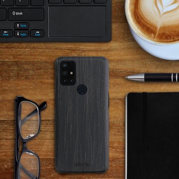 kalibri Handyhülle Hülle für OnePlus Nord N10 5G, Handy Holz Schutzhülle - Slim Cover Case
