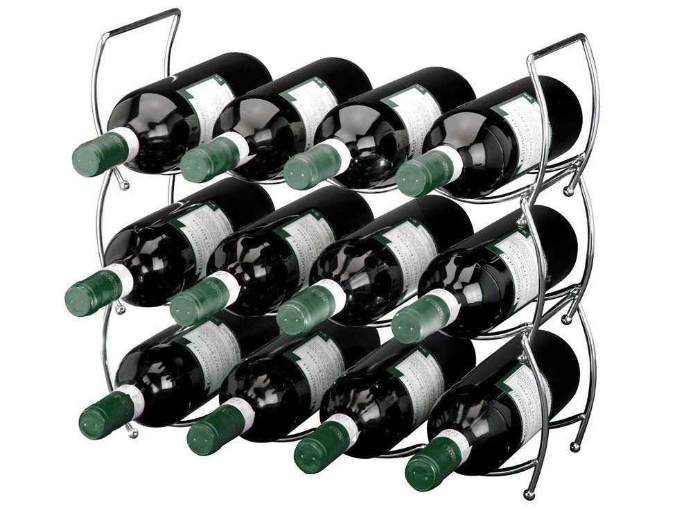 Excellent Houseware Weinregal Elegantes Weinregal aus Metall. 3 Elemente im Set.