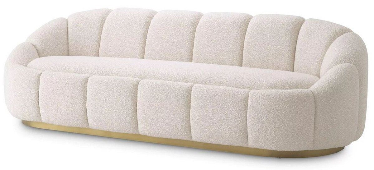 Padrino Kollektion - - Messing Luxus x Hotel x 230 71 Hotel Wohnzimmer Möbel - cm Casa & & Wohnzimmer Luxus 80 Creme Sofa Sofa H. Sofa /