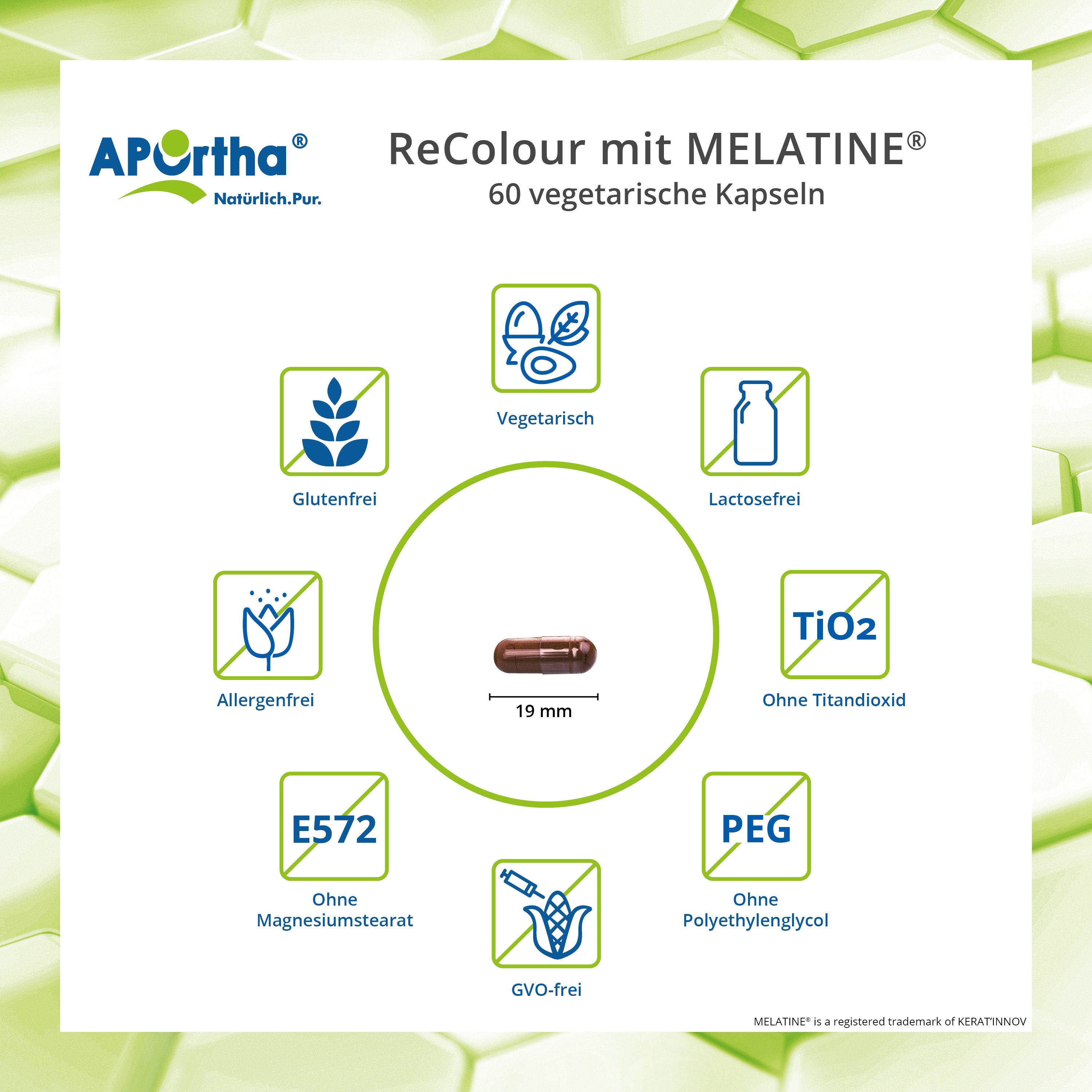 APOrtha APOrtha® ReColour mit MELATINE® - 60 Kapseln, 24.4 g