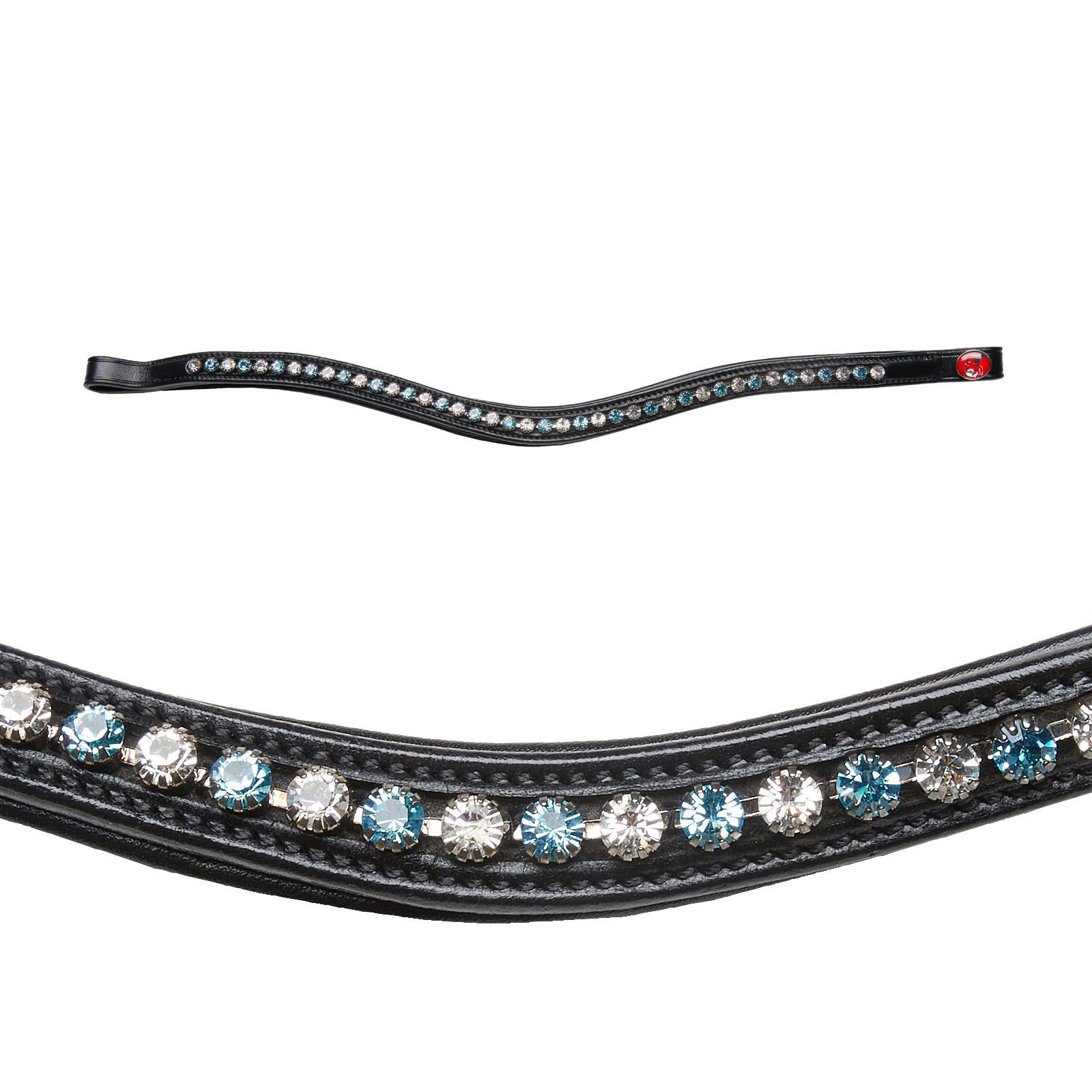 Kieffer Pferdestirnriemen Stirnriemen für Trense Crystal Topaz - Vollblut