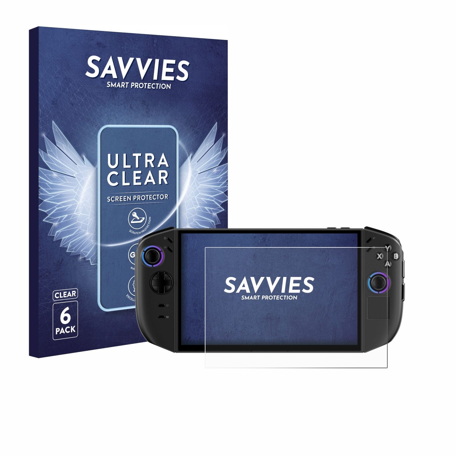 Savvies Displayschutzfolie Schutzfolie für Lenovo Legion Go Gen 2, 6 Stück, Displayschutz Schutz Folie Klar Transparent