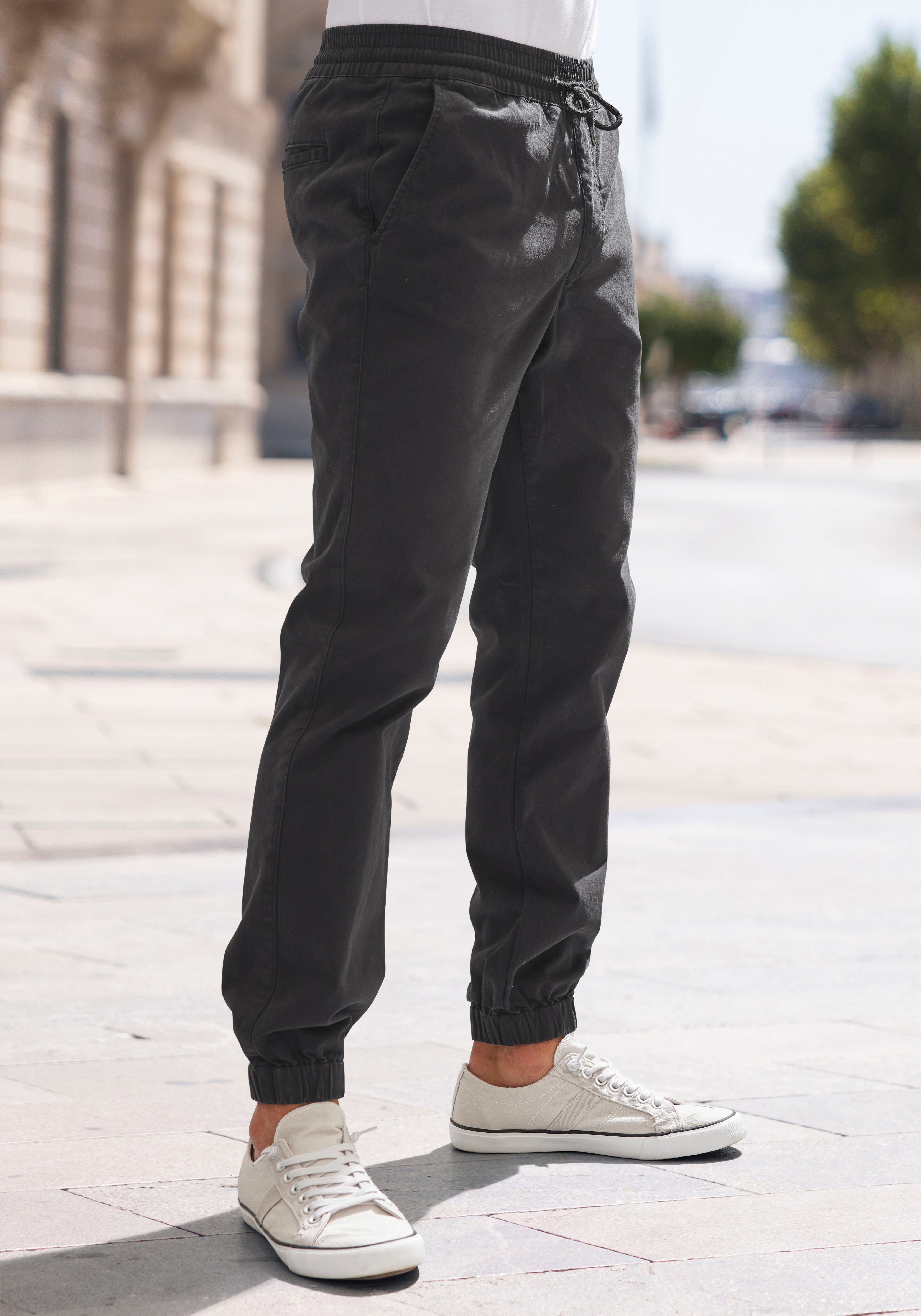 John Devin Jogger Pants Jogg Pants aus elastischer Baumwoll-Qualität