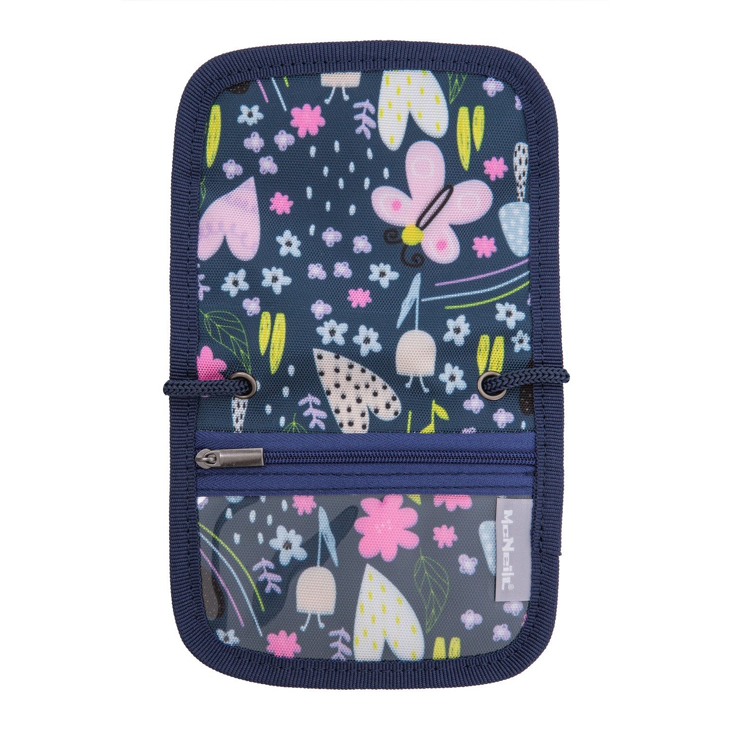 McNeill Schulranzen Brustbeutel IN THE GARDEN (1 Stück), Scheinfach, zum Umhängen, Reißverschlussfach