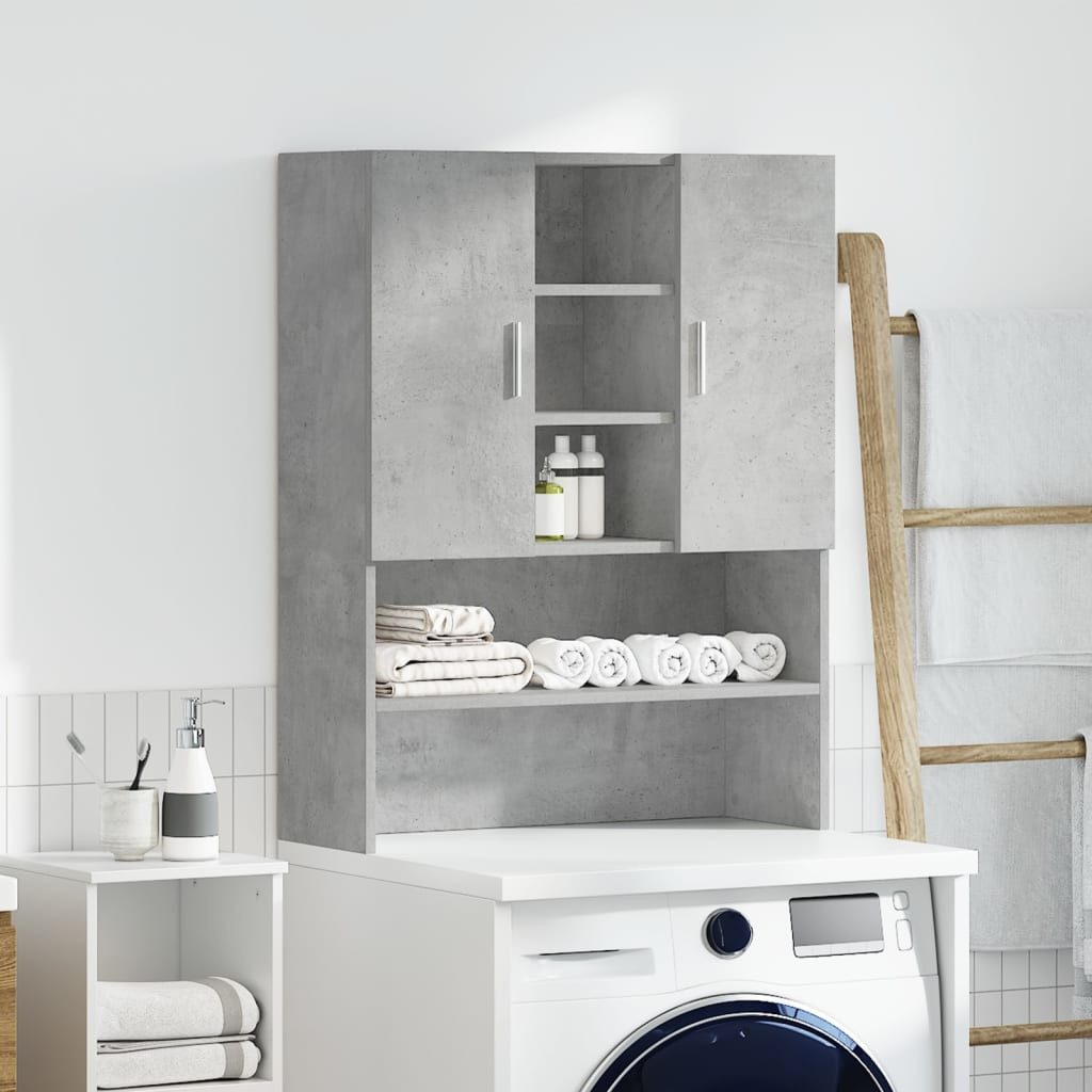 vidaXL Waschmaschinenumbauschrank Waschmaschinenschrank Betongrau 70,5x25,5 günstig online kaufen