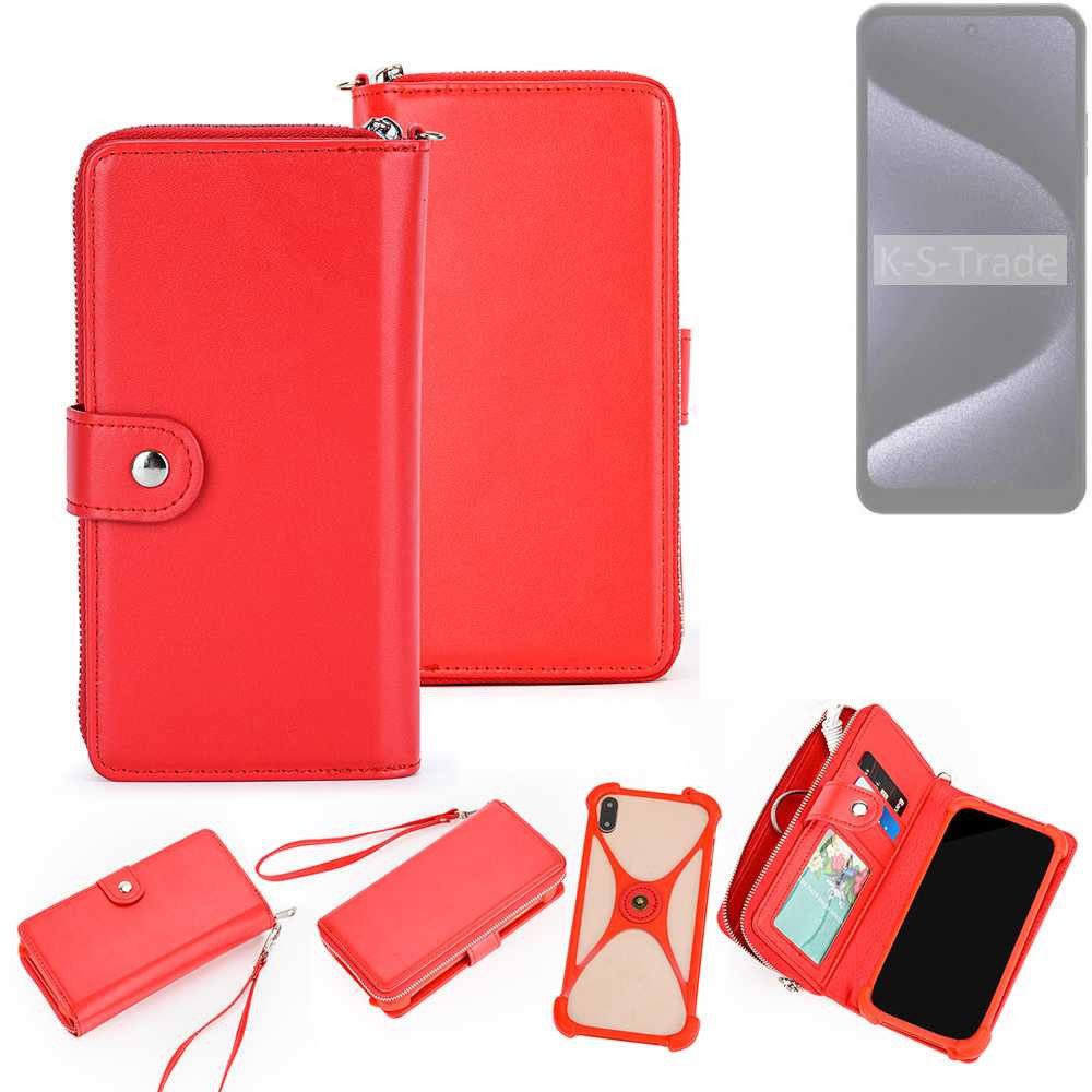 K-S-Trade Handyhülle für Hotwav Note 13 Max, 2in1 Schutzhülle Portemonnee Handyhülle mit Bumper Hülle Case