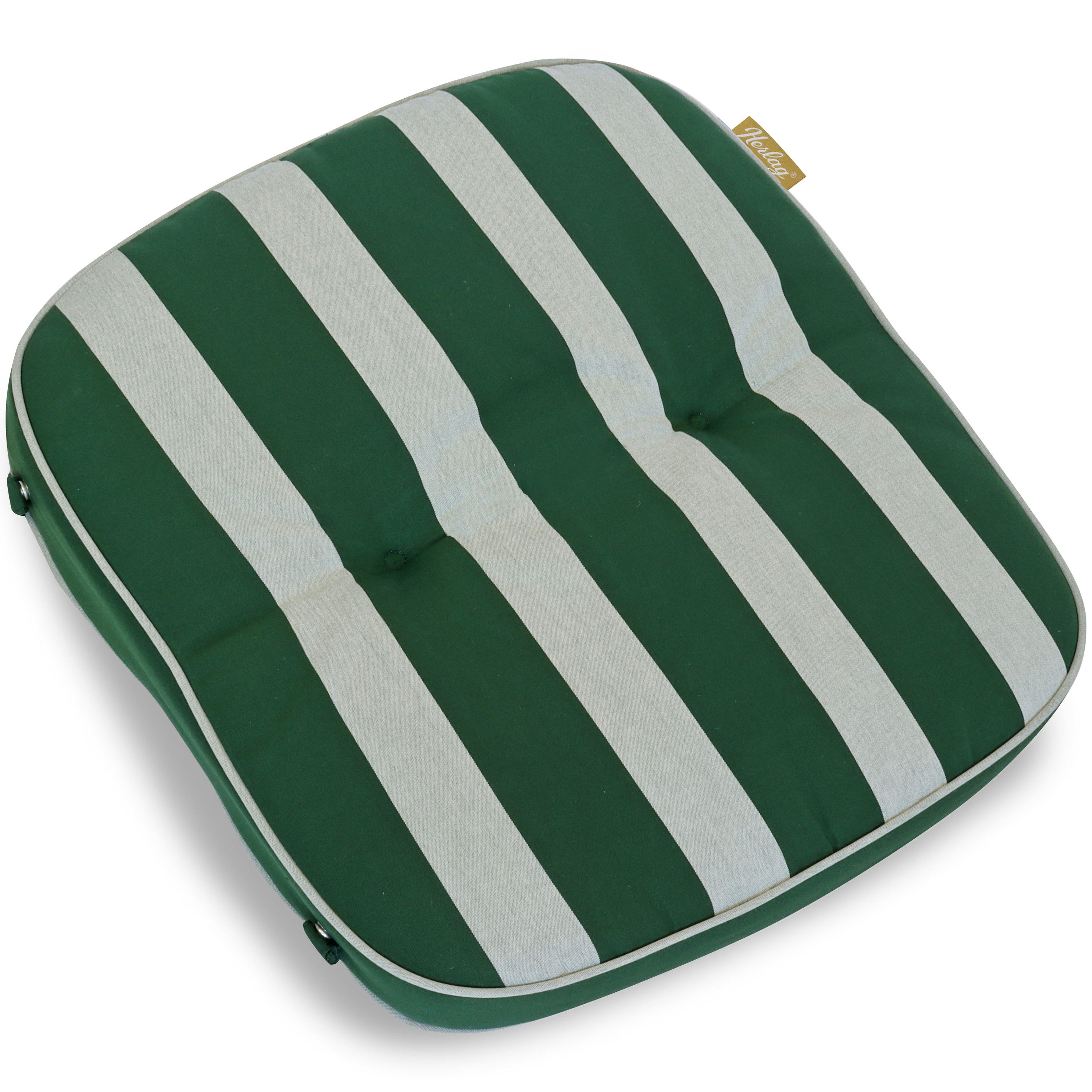 Herlag Hockerauflage Tilly, 55x50x7cm Blockstreifen Grün-Gestreift Fleckschutz