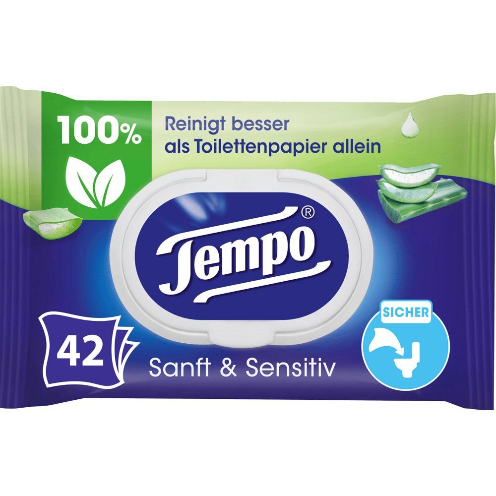 TEMPO feuchtes Туалетная бумага Feuchtes Туалетная бумага sanft & sensitiv, 1-tlg.